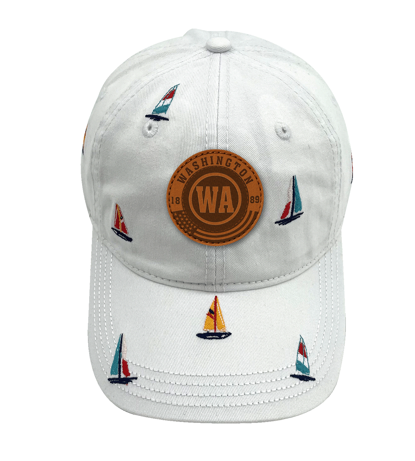Washington Sailing Baseball Cap ¨C Outdoor Coastal Embroidered Boat Hat for Travel & Leisure
