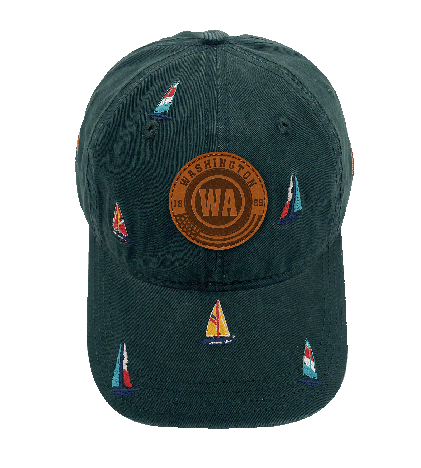 Washington Sailing Baseball Cap ¨C Outdoor Coastal Embroidered Boat Hat for Travel & Leisure