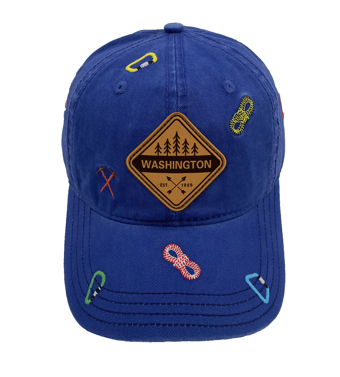 Washington Baseball Cap Outdoor Hiking Adventure Hat Adjustable Souvenir Travel Gift Embroidered Design