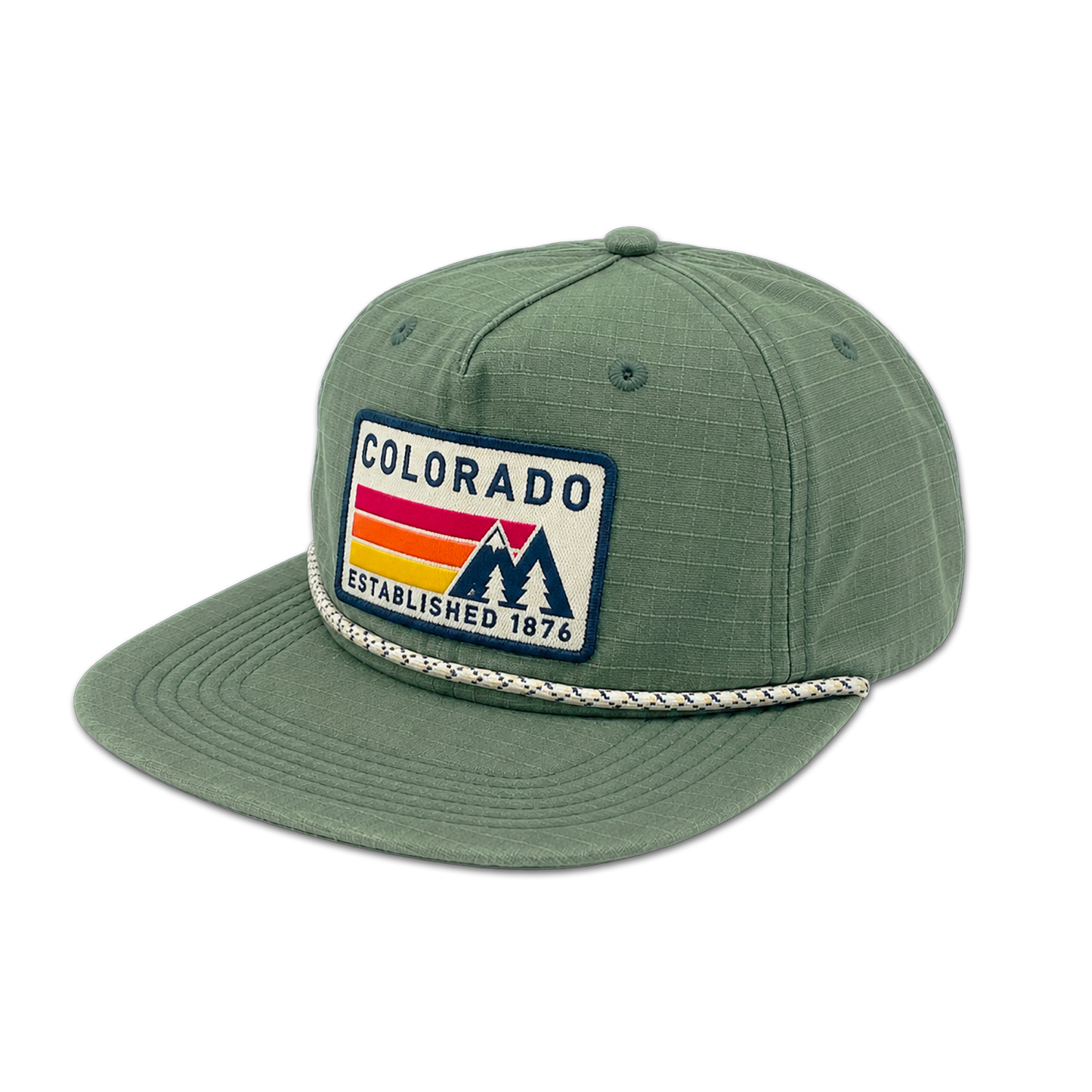 Colorado Vintage Mountain Rope Cap ¨C Outdoor Adventure Embroidered Patch Hat