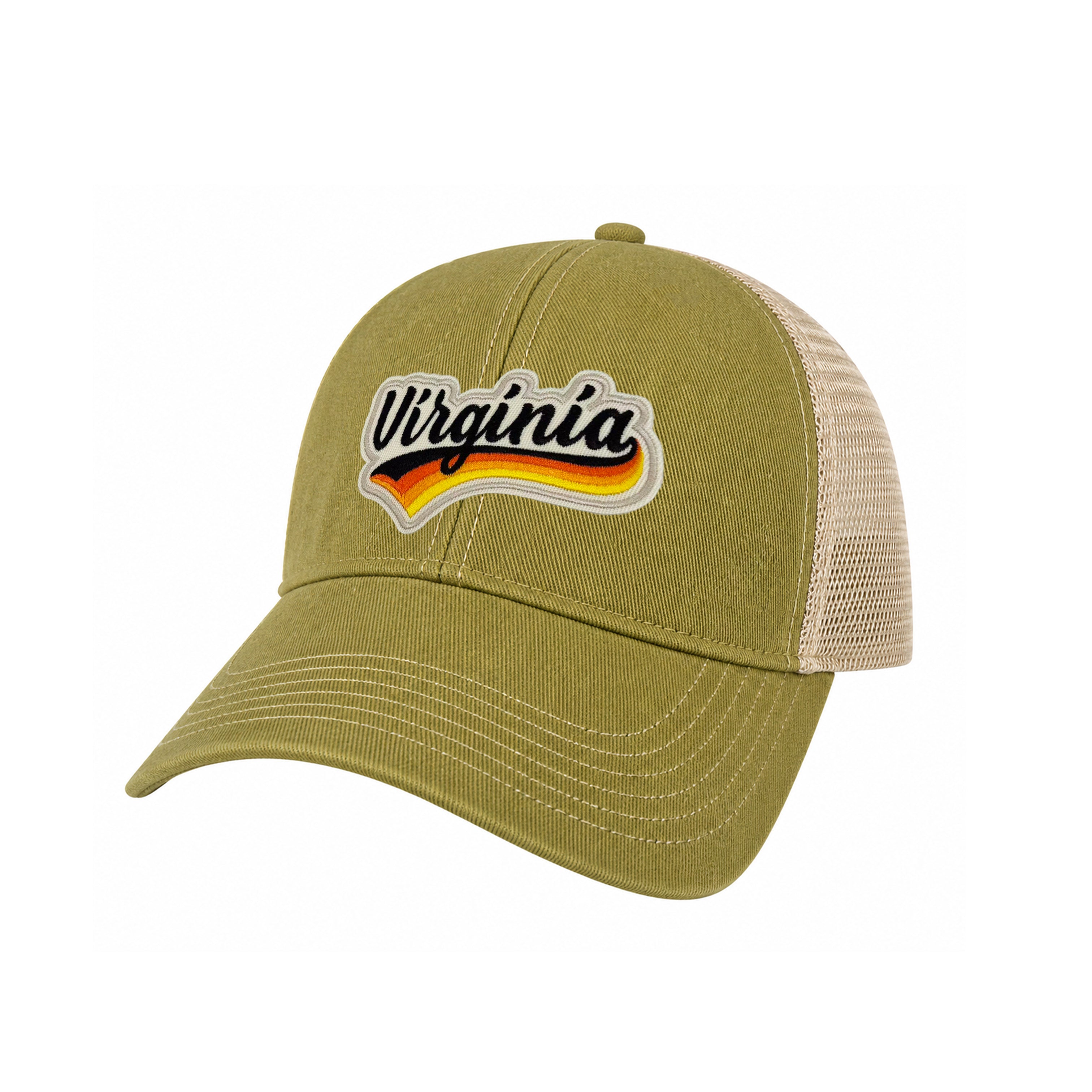 Virginia Vintage Patch Trucker Cap | Cotton Mesh Snapback Hat