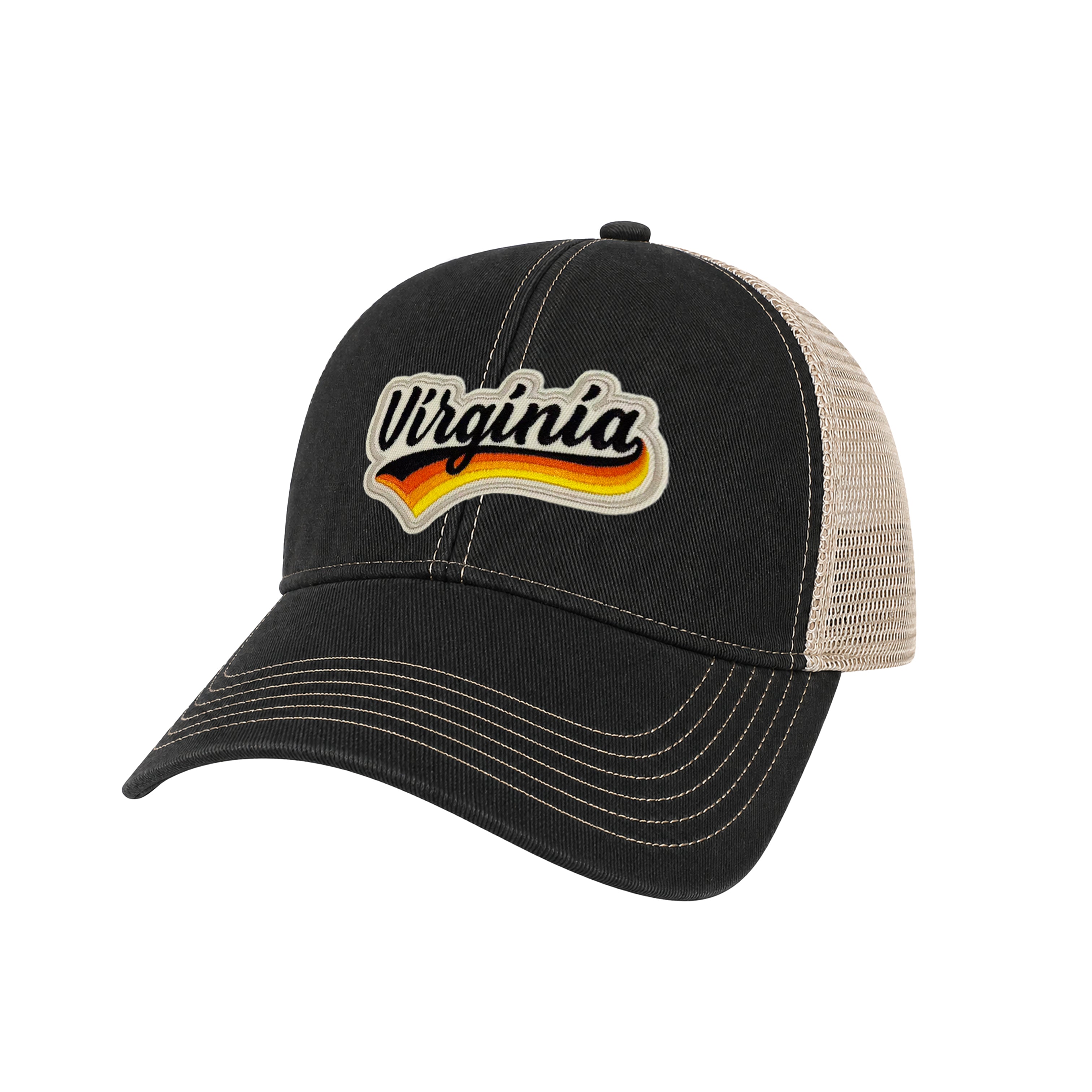 Virginia Vintage Patch Trucker Cap | Cotton Mesh Snapback Hat