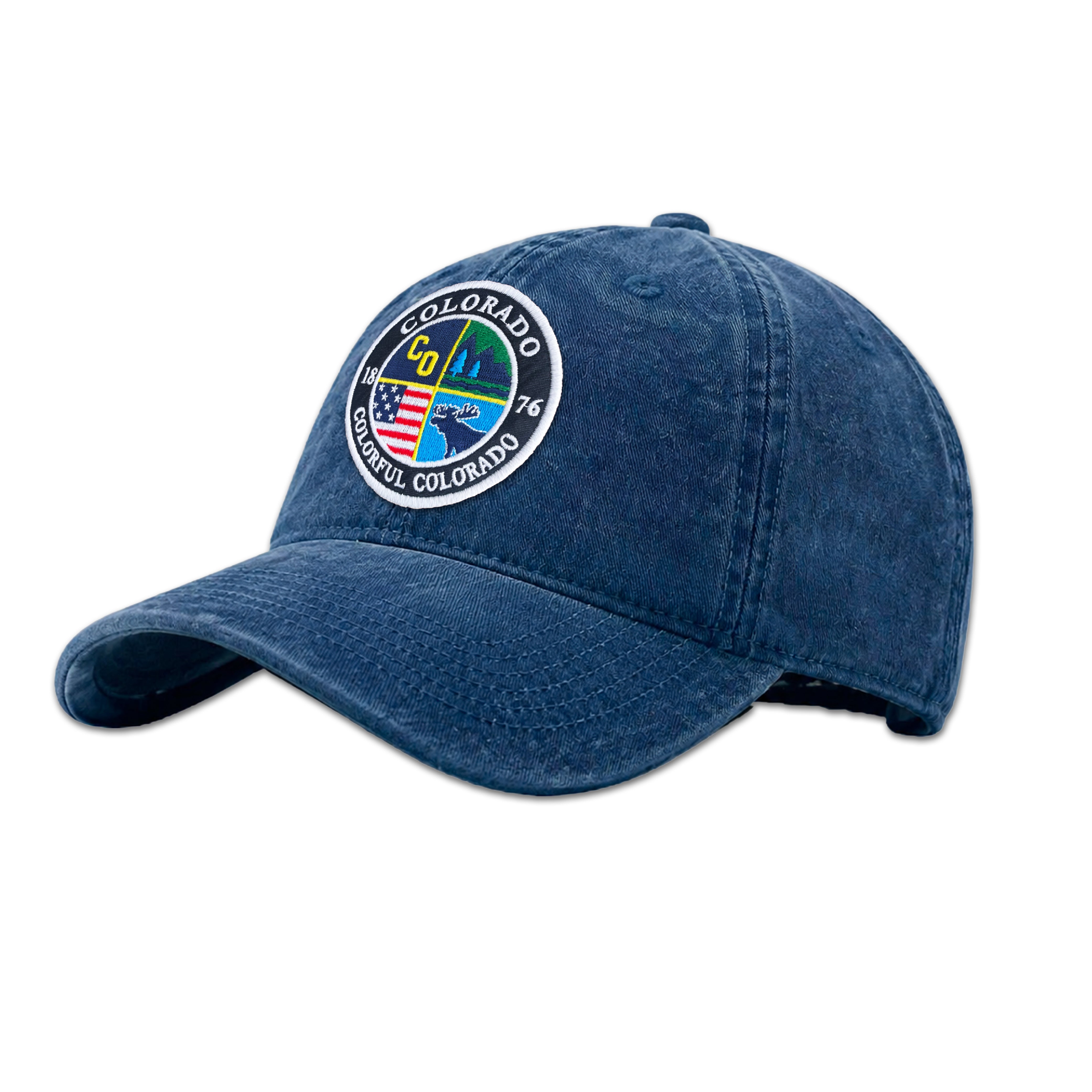 Colorado State Patch Vintage Washed Baseball Cap