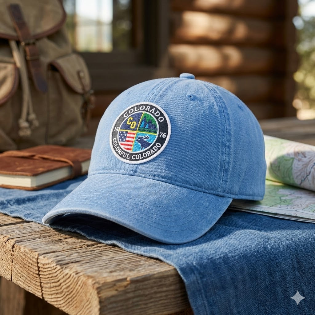Colorado State Patch Vintage Washed Baseball Cap