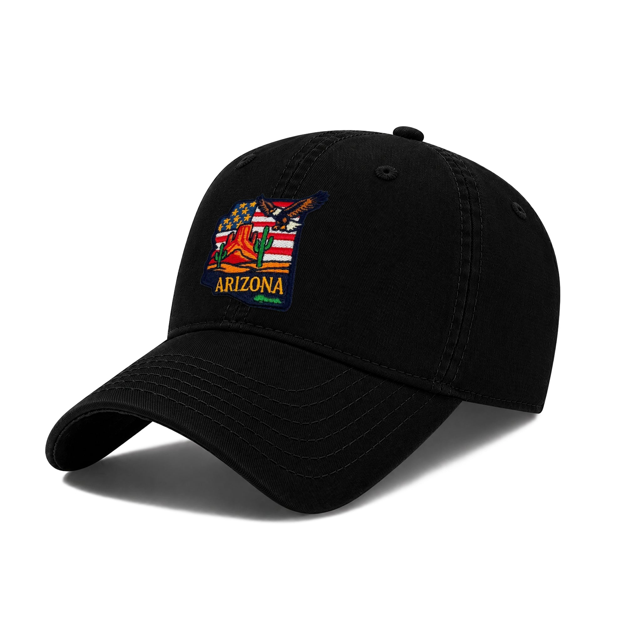 Arizona Desert Eagle Baseball Cap with Embroidered Canyon Rock Patch for Men Women