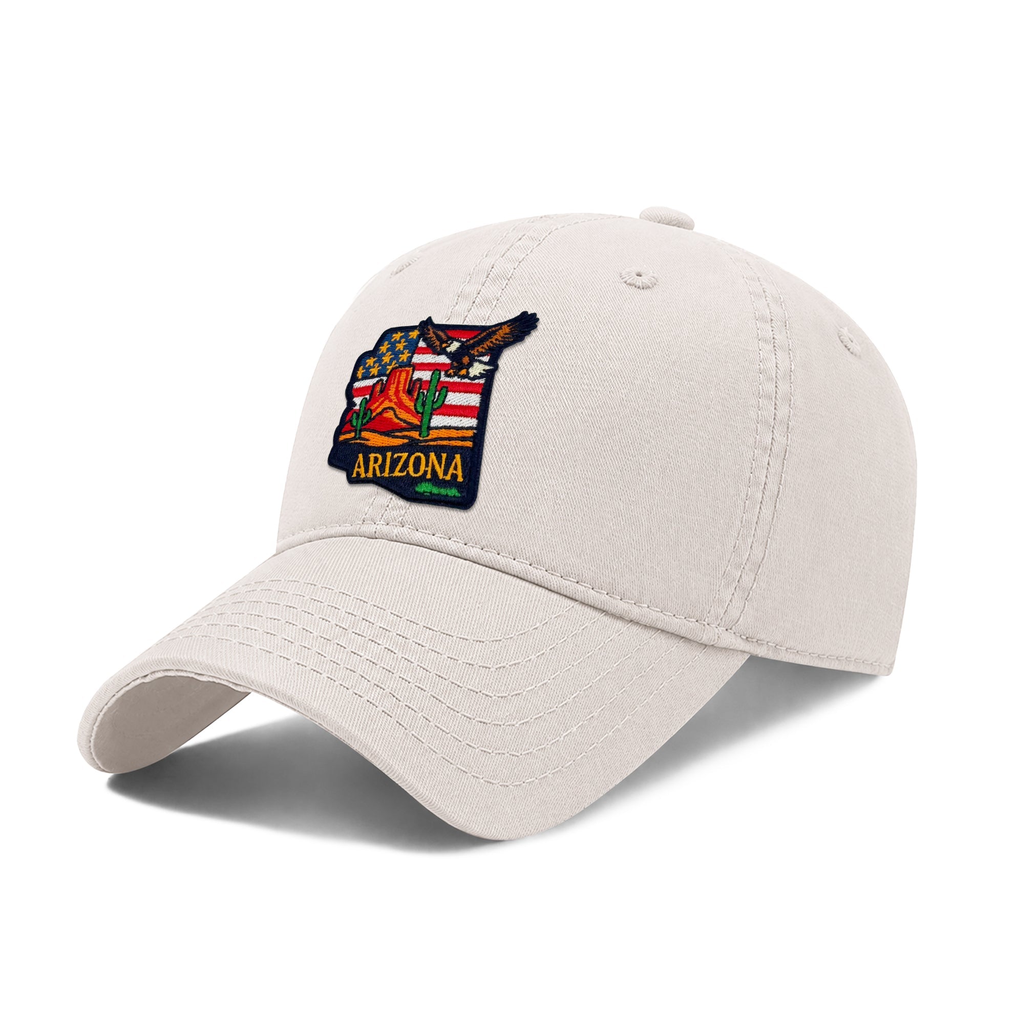 Arizona Desert Eagle Baseball Cap with Embroidered Canyon Rock Patch for Men Women