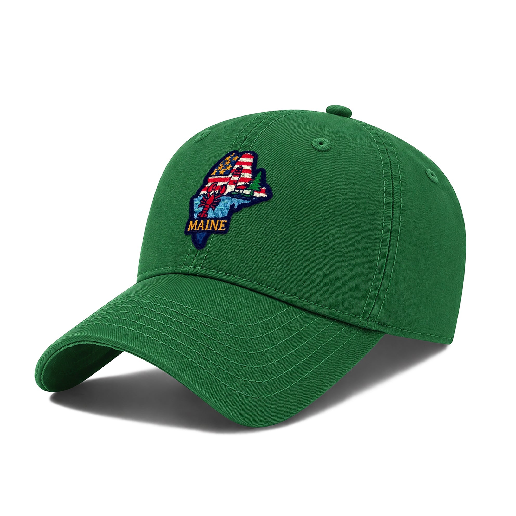 Maine Showcases State Icons Low Profile Garment Wash Cotton Baseball Caps Mens Womens