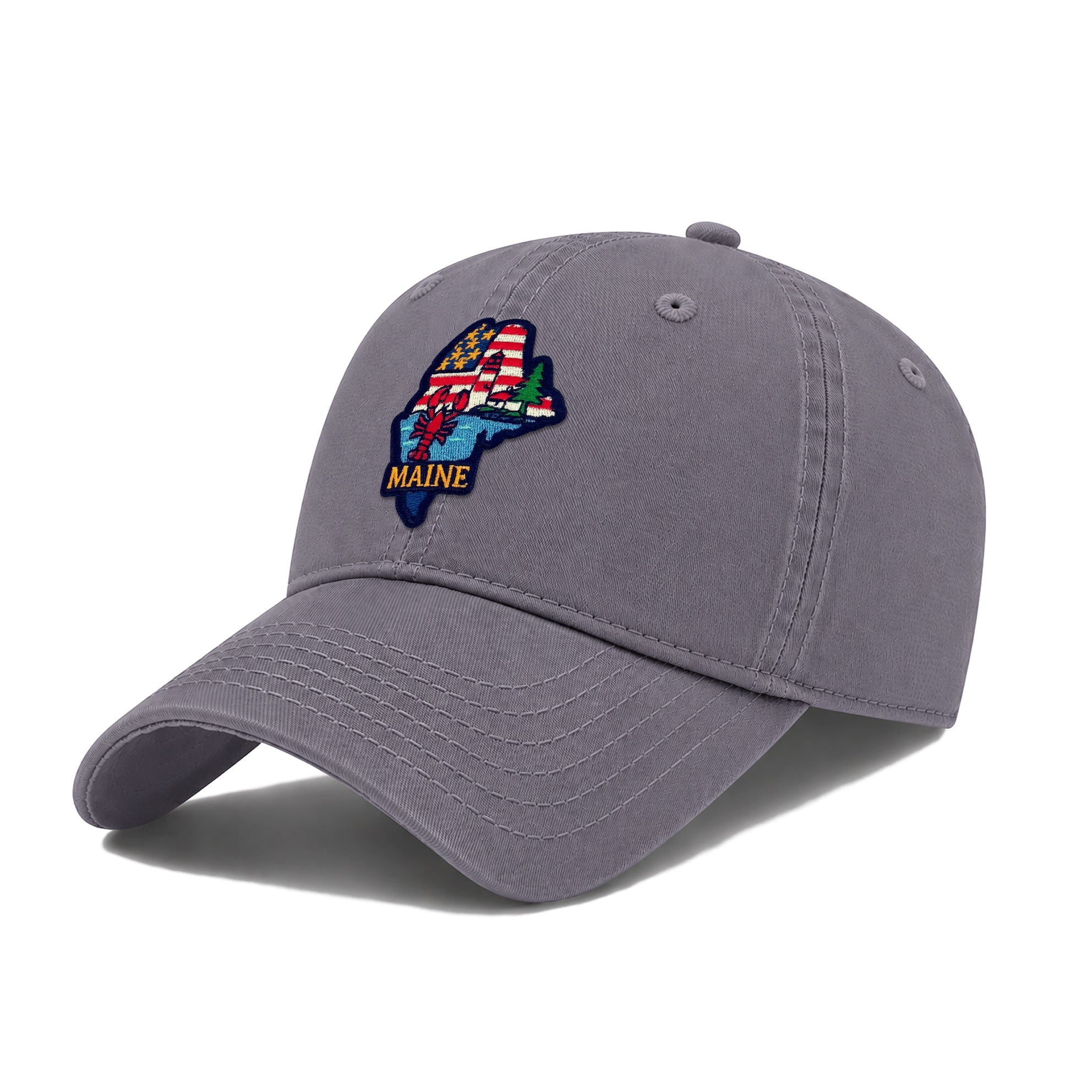 Maine Showcases State Icons Low Profile Garment Wash Cotton Baseball Caps Mens Womens