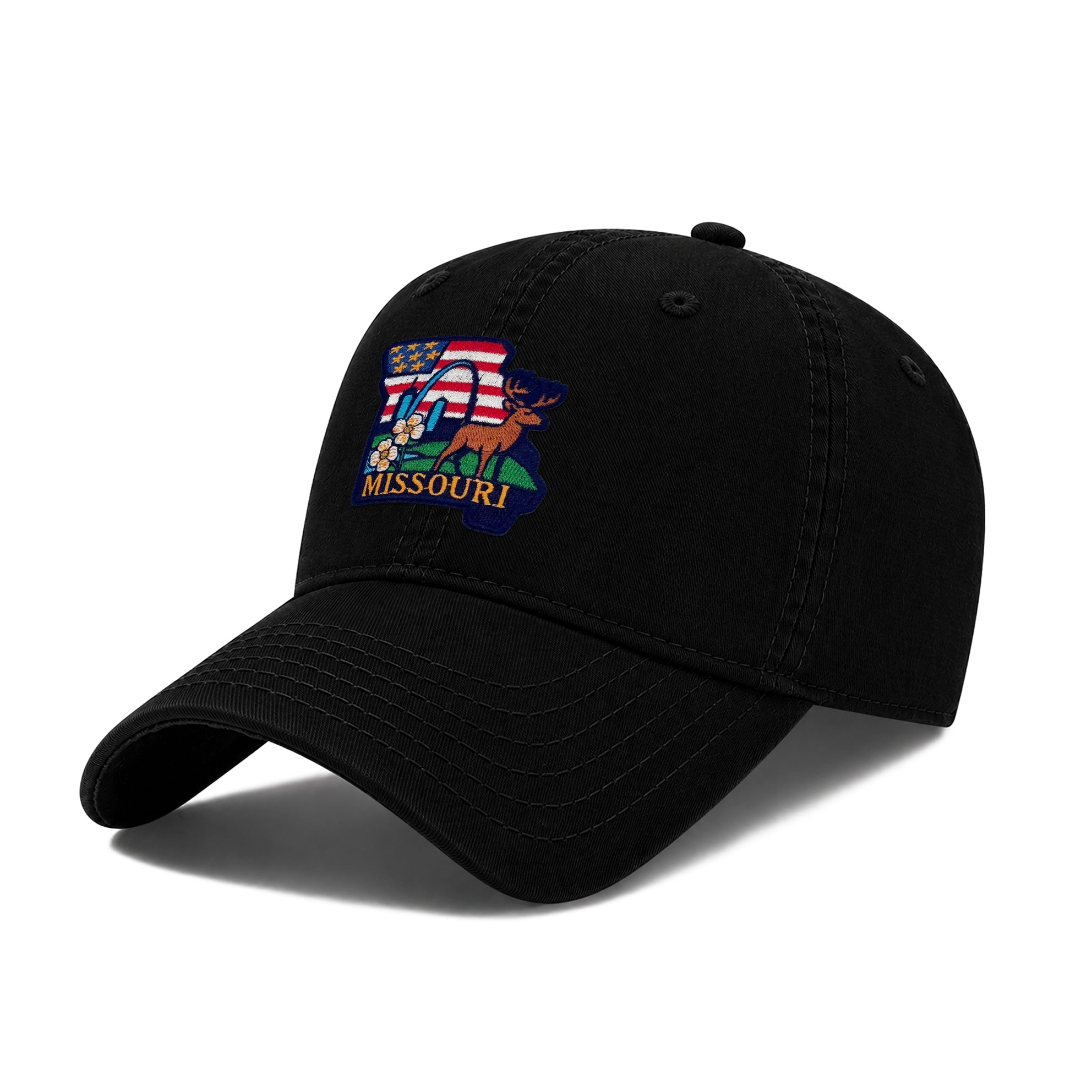 Missouri Inspires Low Profile Garment Wash Cotton Baseball Caps Mens Womens State Icons