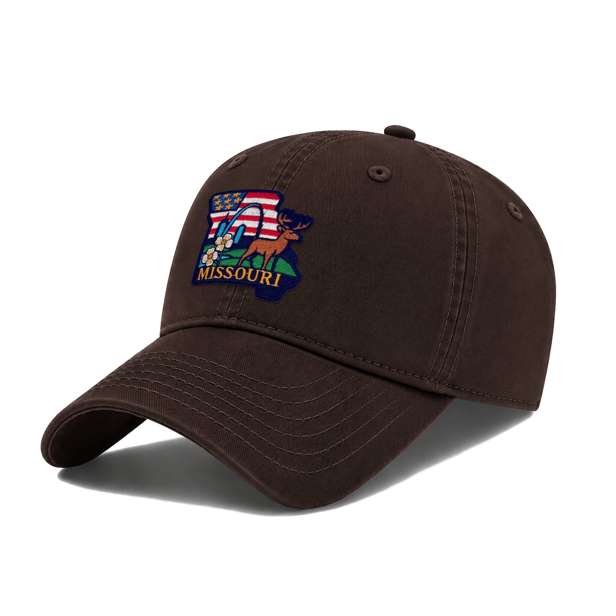Missouri Inspires Low Profile Garment Wash Cotton Baseball Caps Mens Womens State Icons