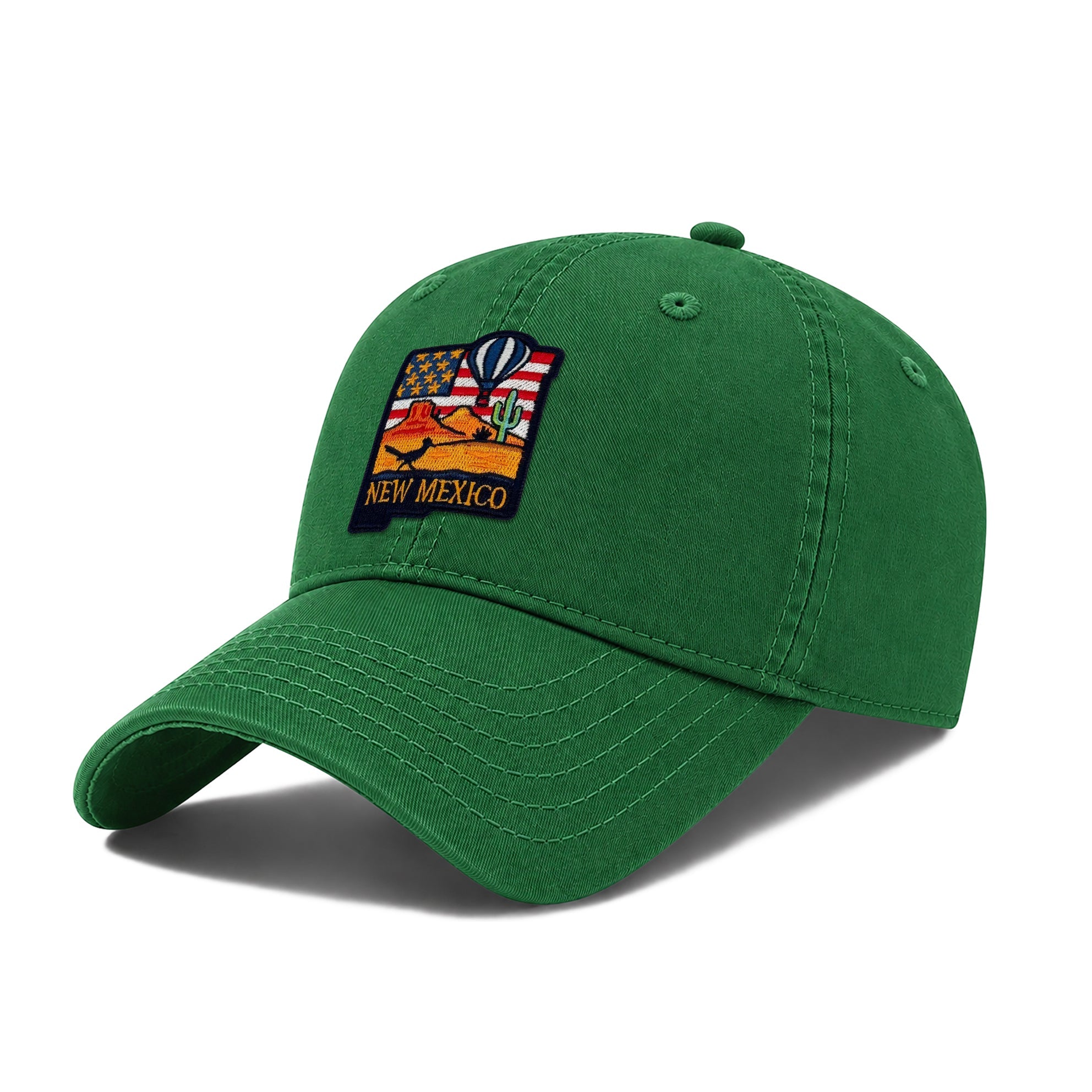 New Mexico Headwear Packing State Icons Low Profile Garment Wash Cotton Baseball Caps Mens Womens