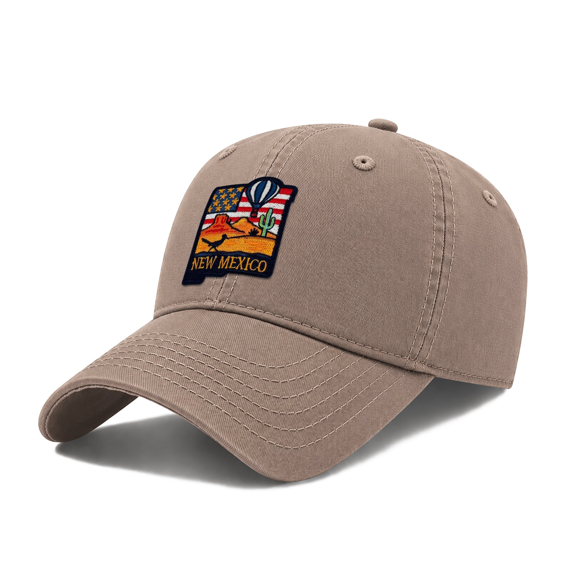 New Mexico Headwear Packing State Icons Low Profile Garment Wash Cotton Baseball Caps Mens Womens