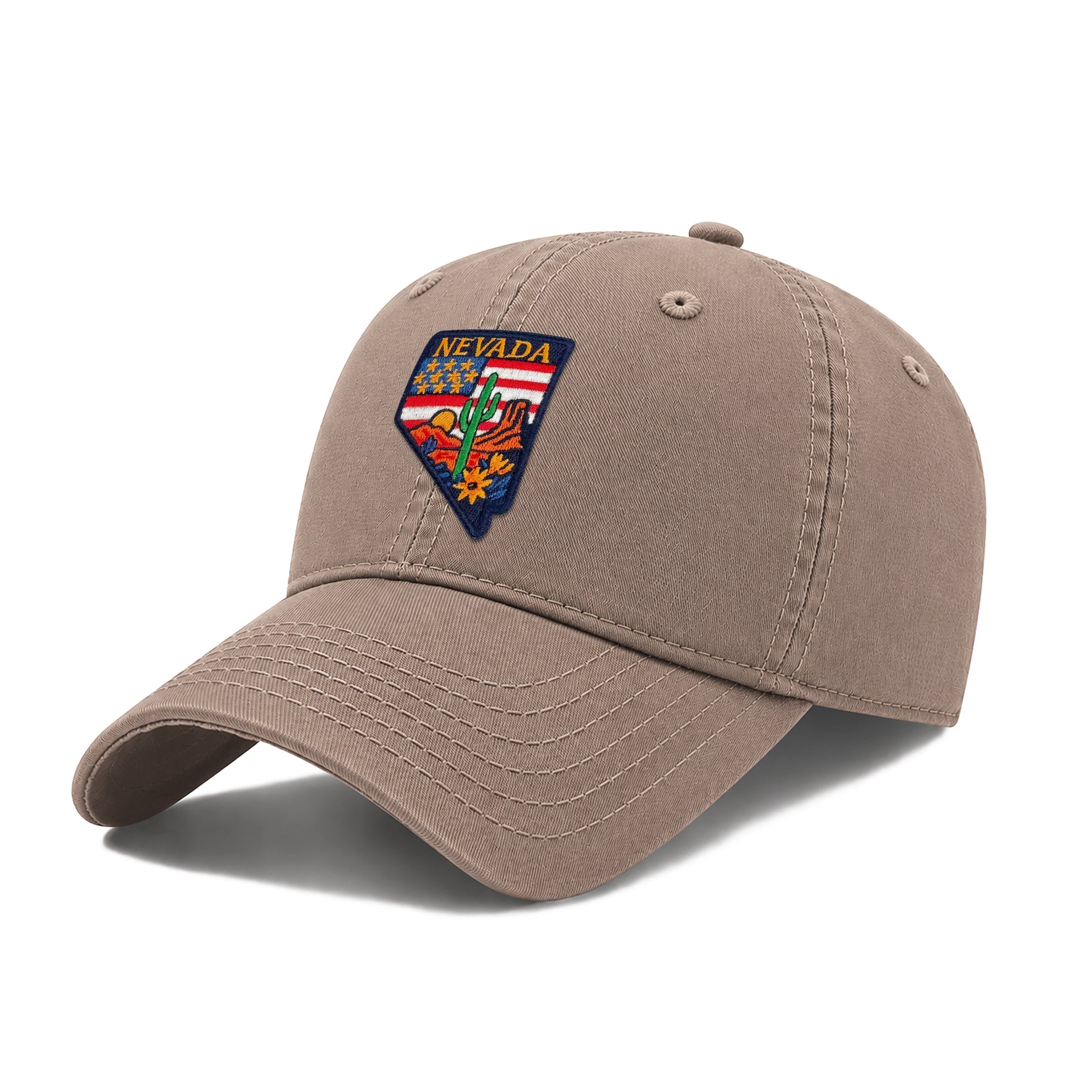 Nevada Showcasing State Icons Low Profile Garment Wash Cotton Baseball Caps Mens Womens