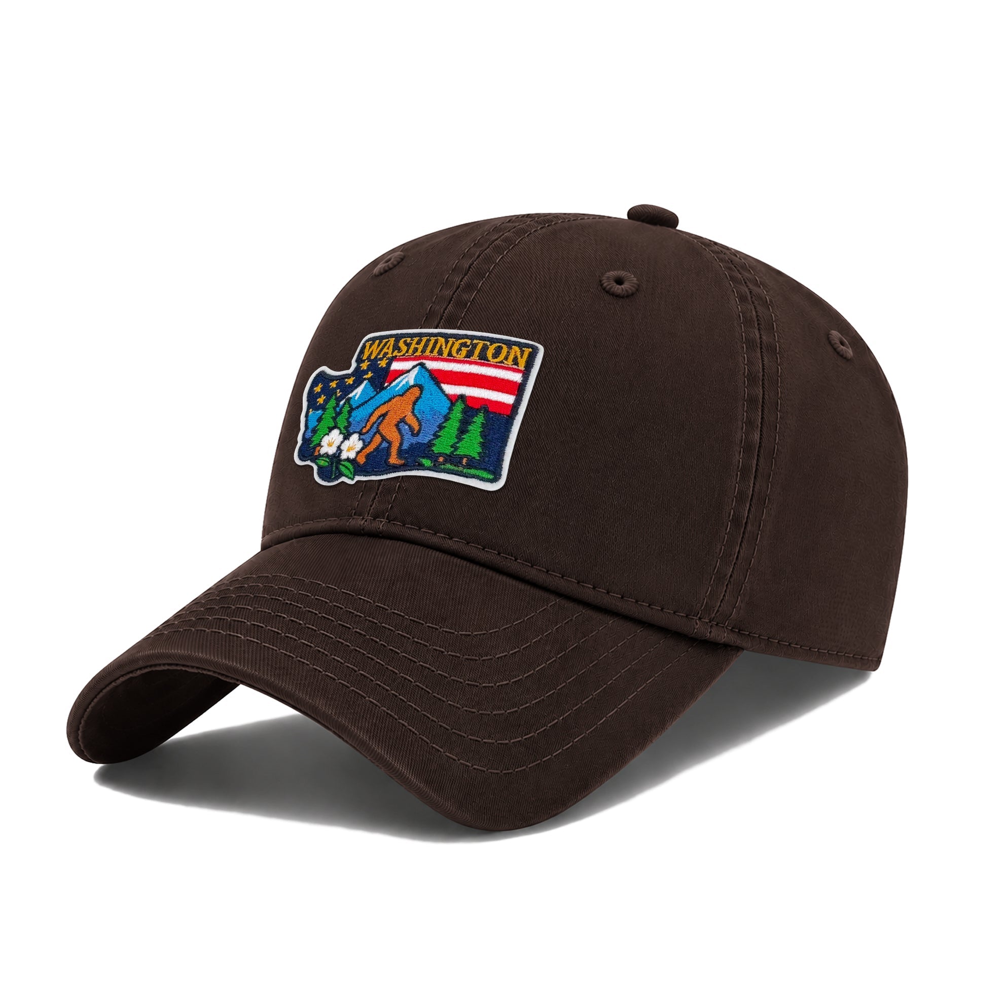 Washington State Embroidered Patch Baseball Cap ¨C Pacific Northwest Adventure Souvenir Hat