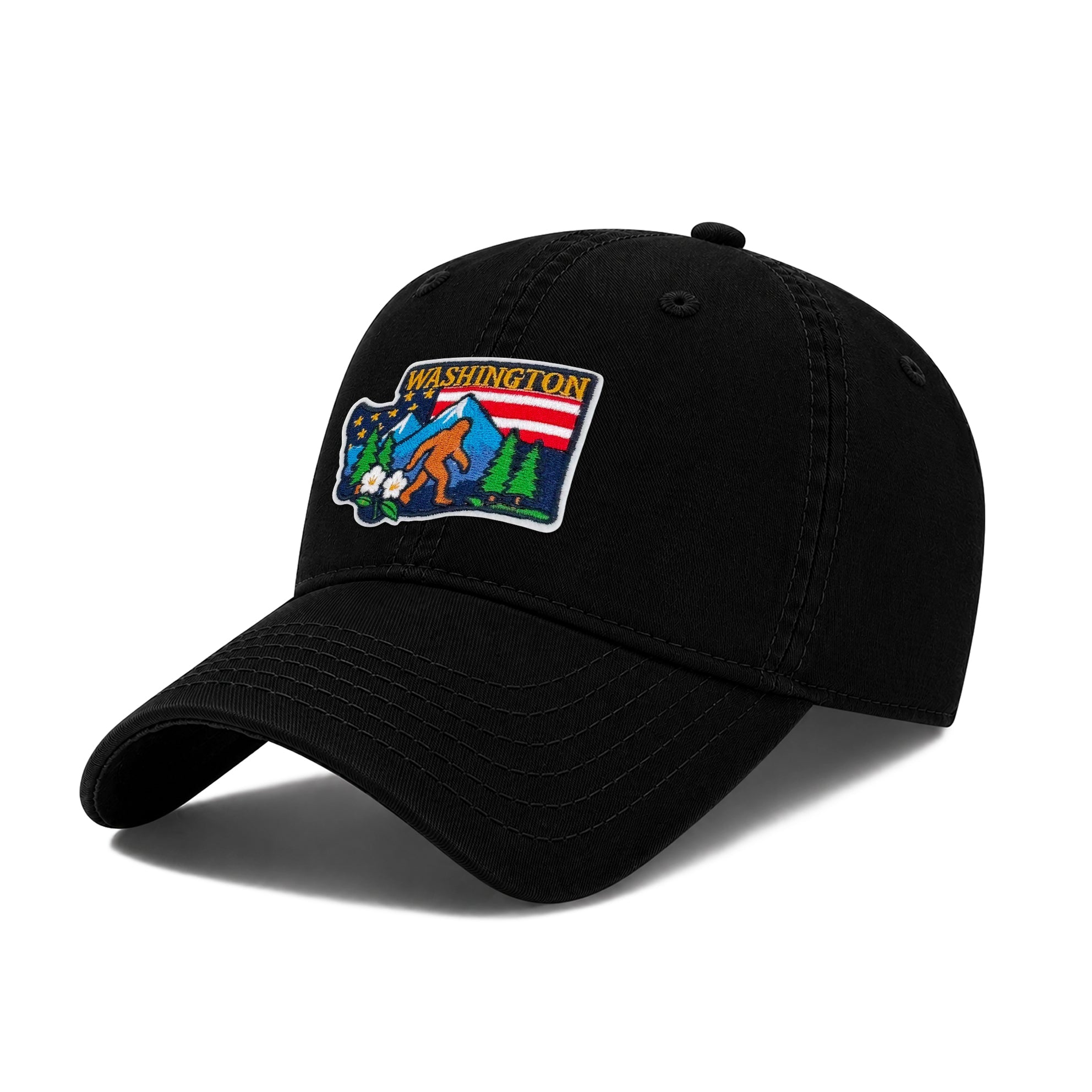 Washington State Embroidered Patch Baseball Cap ¨C Pacific Northwest Adventure Souvenir Hat