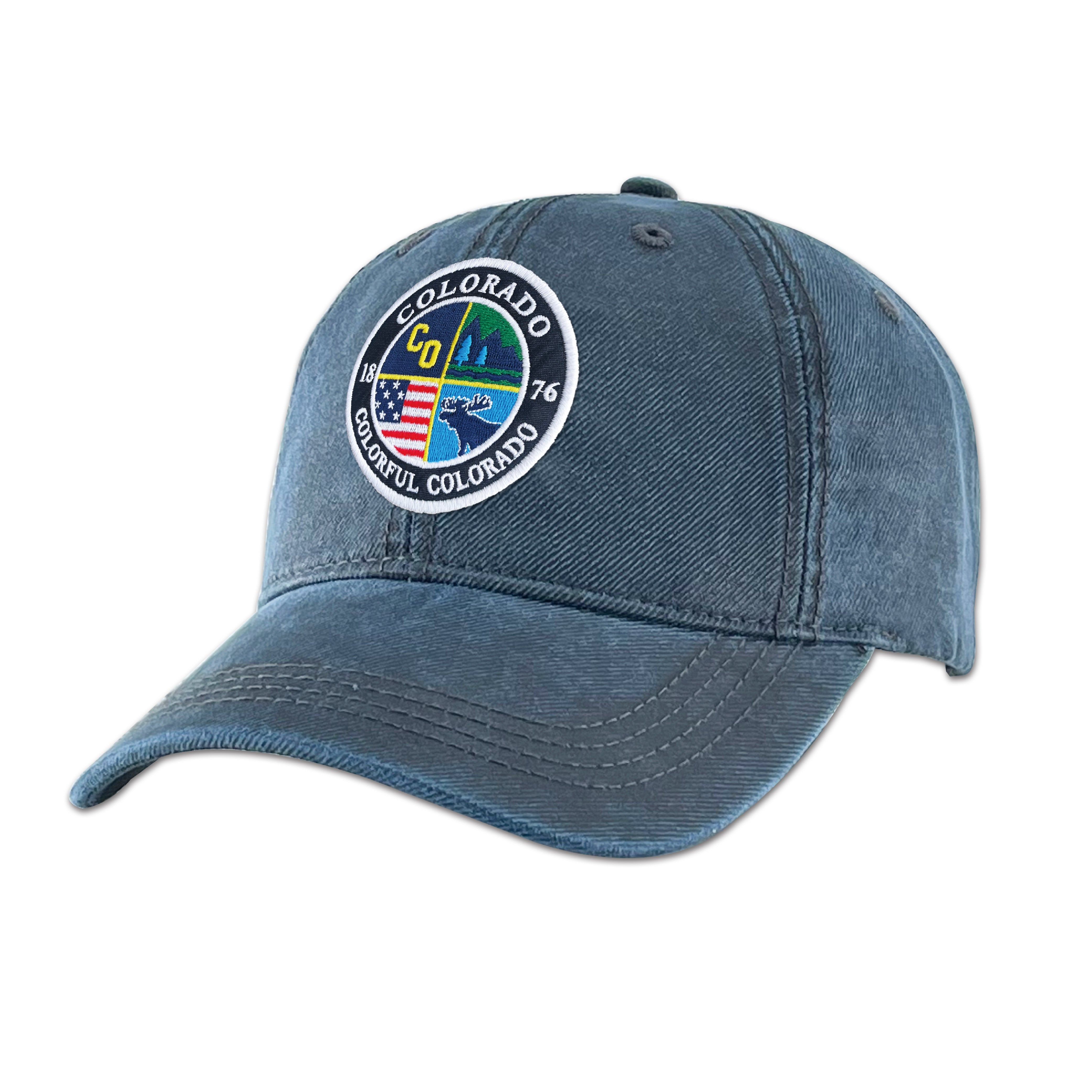 Colorado Vintage Washed Baseball Cap ¨C Outdoor Adventure Travel Hat