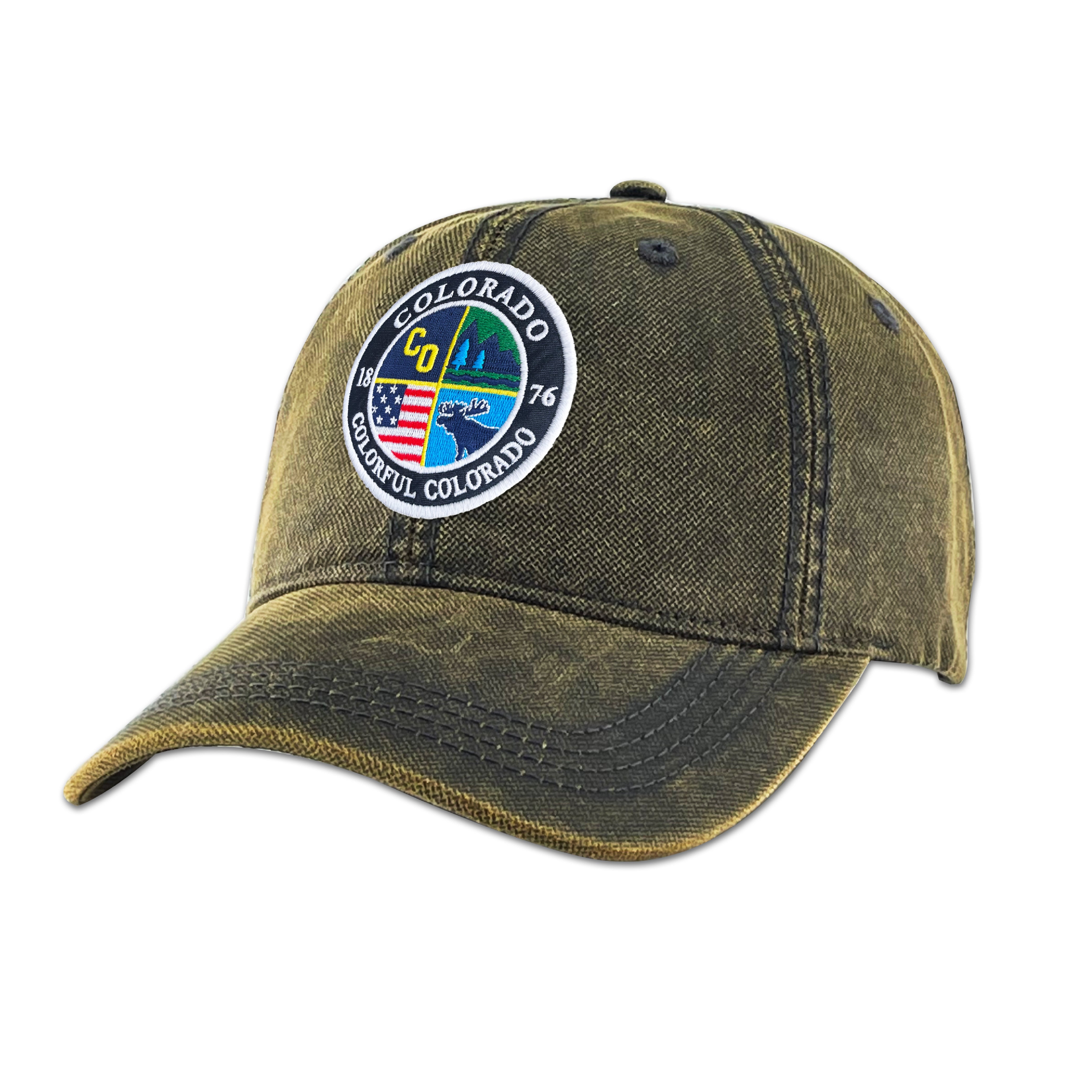 Colorado Vintage Washed Baseball Cap ¨C Outdoor Adventure Travel Hat