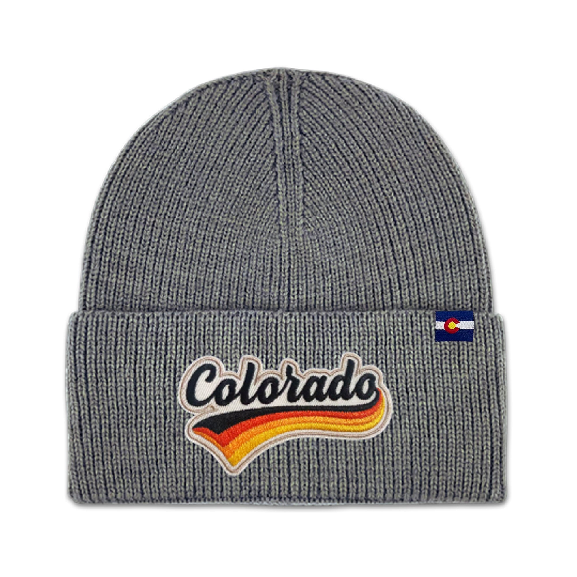 Colorado Retro Script Knit Beanie for Outdoor Adventure Lovers