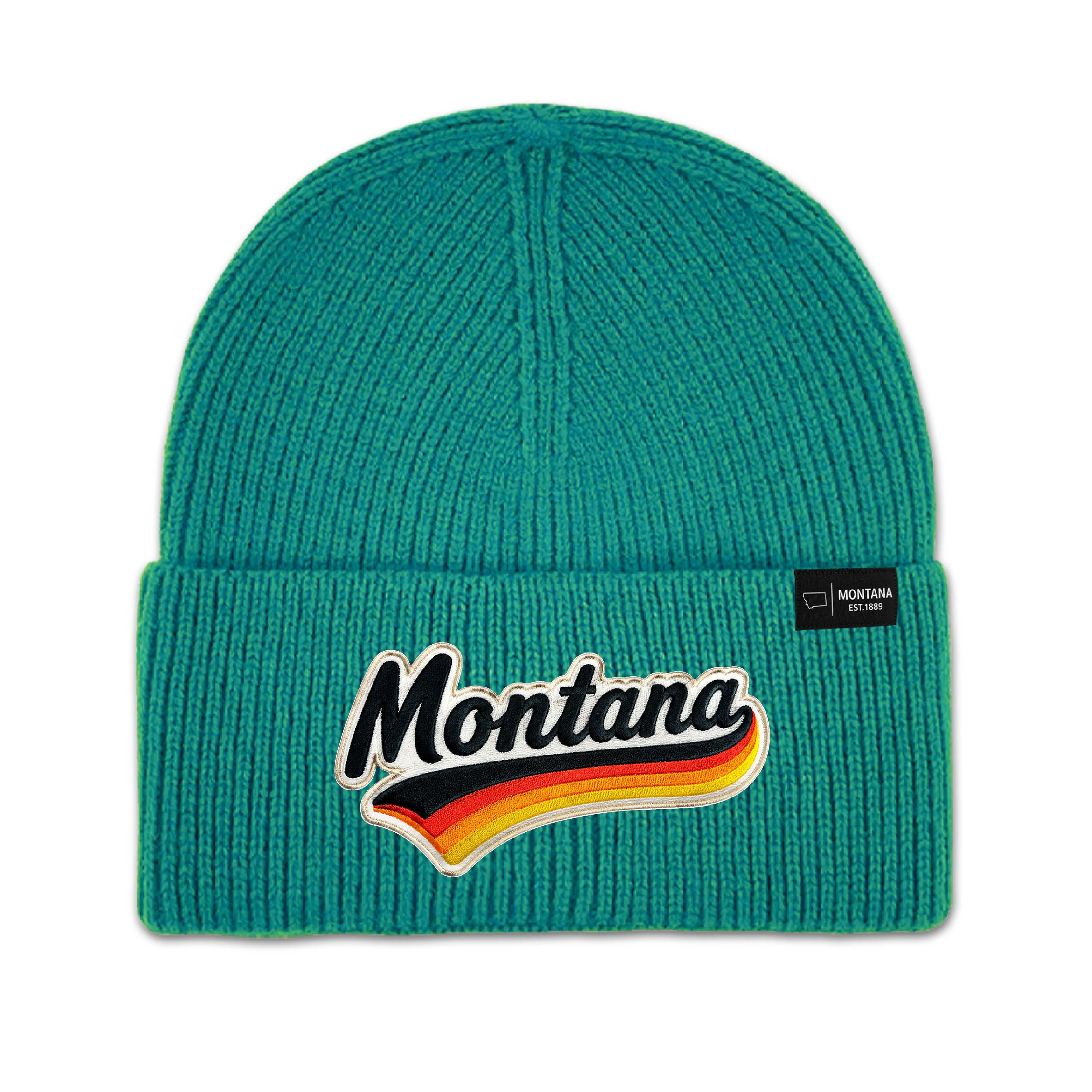 Montana Retro Script Knit Beanie for Outdoor & Travel Gift Shops