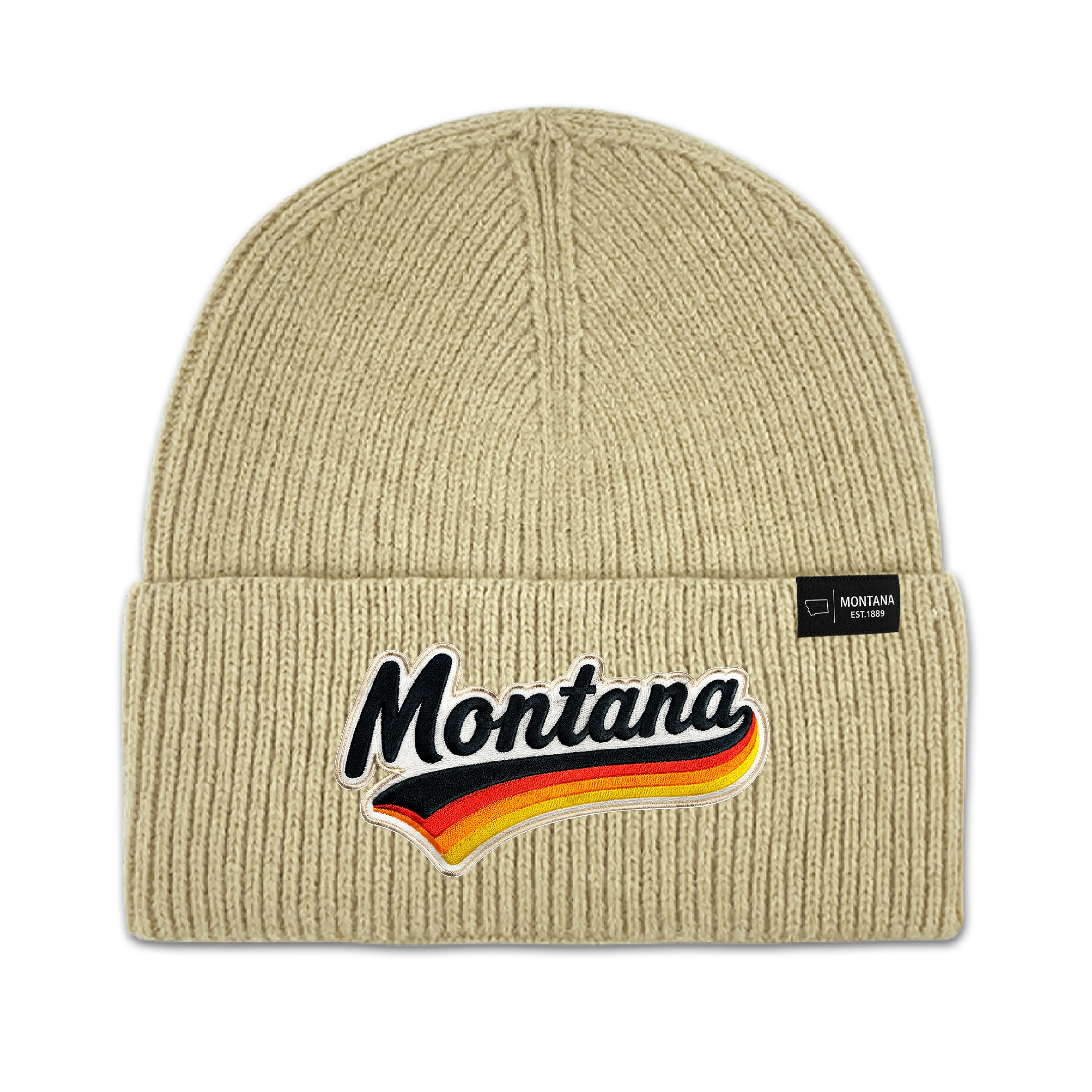 Montana Retro Script Knit Beanie for Outdoor & Travel Gift Shops
