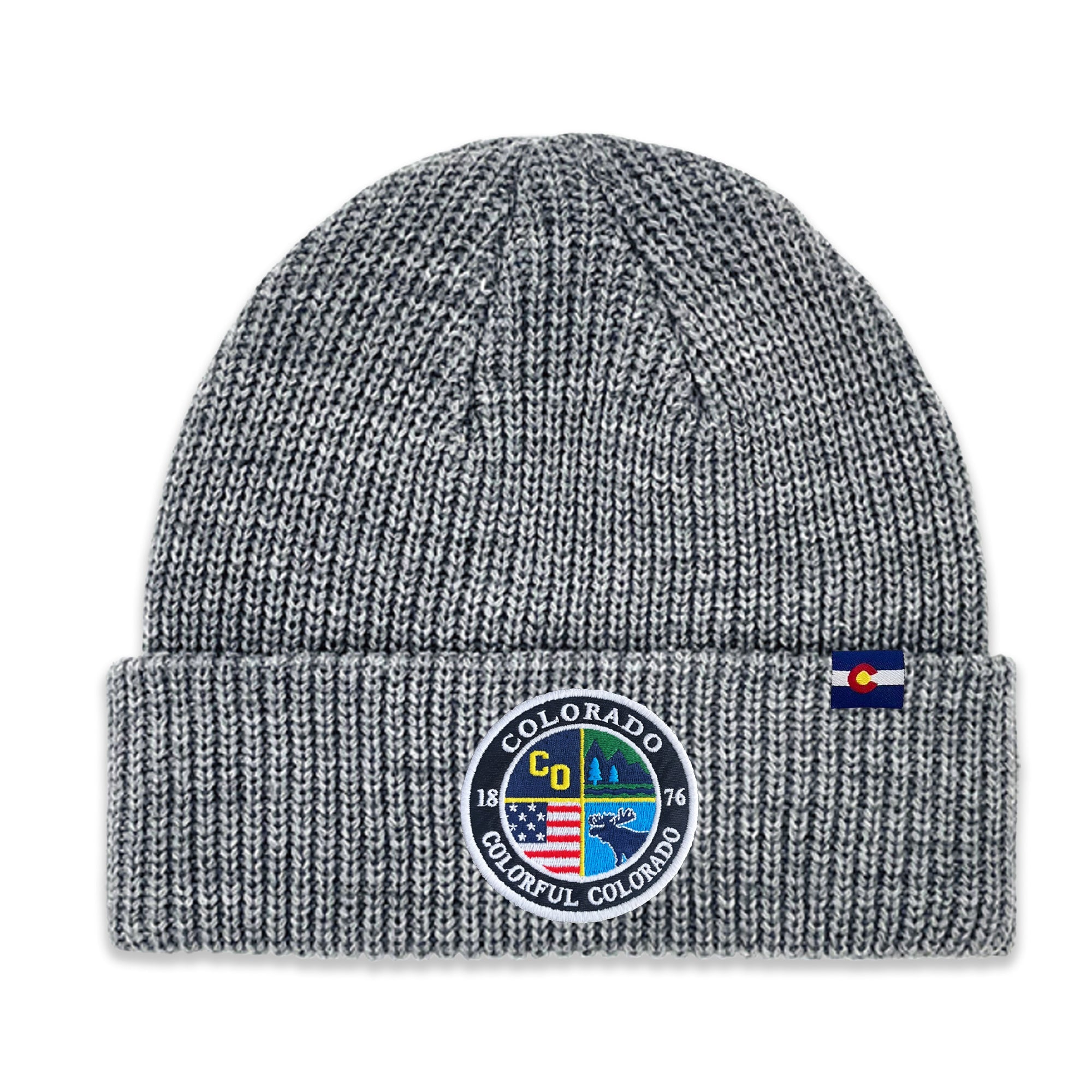 Colorado Colorful Mountain Knit Beanie for Outdoor Adventure Lovers