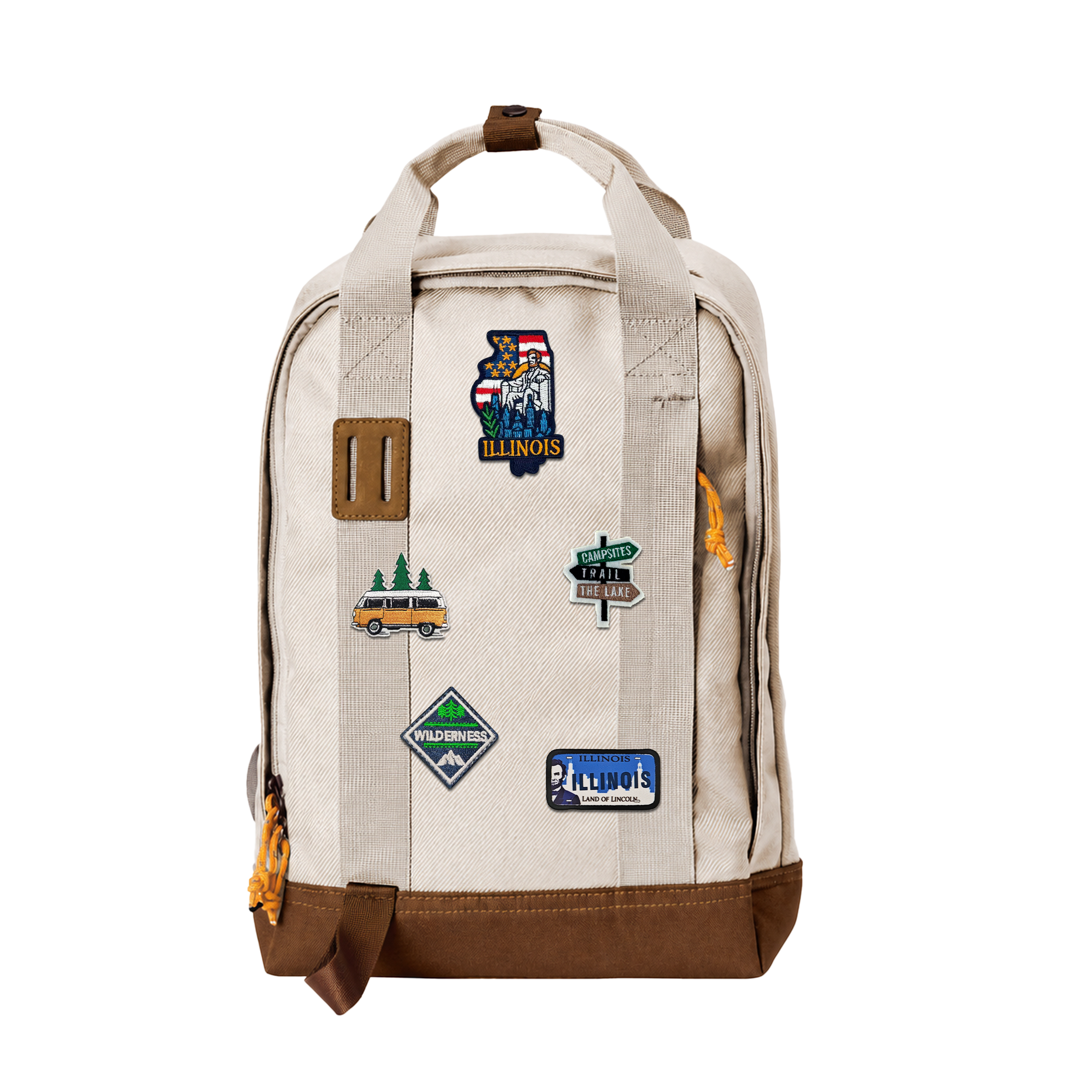 Illinois Landmark Laptop Backpack | Waterproof Heritage Travel Bag for Gift & Tourism Retailers