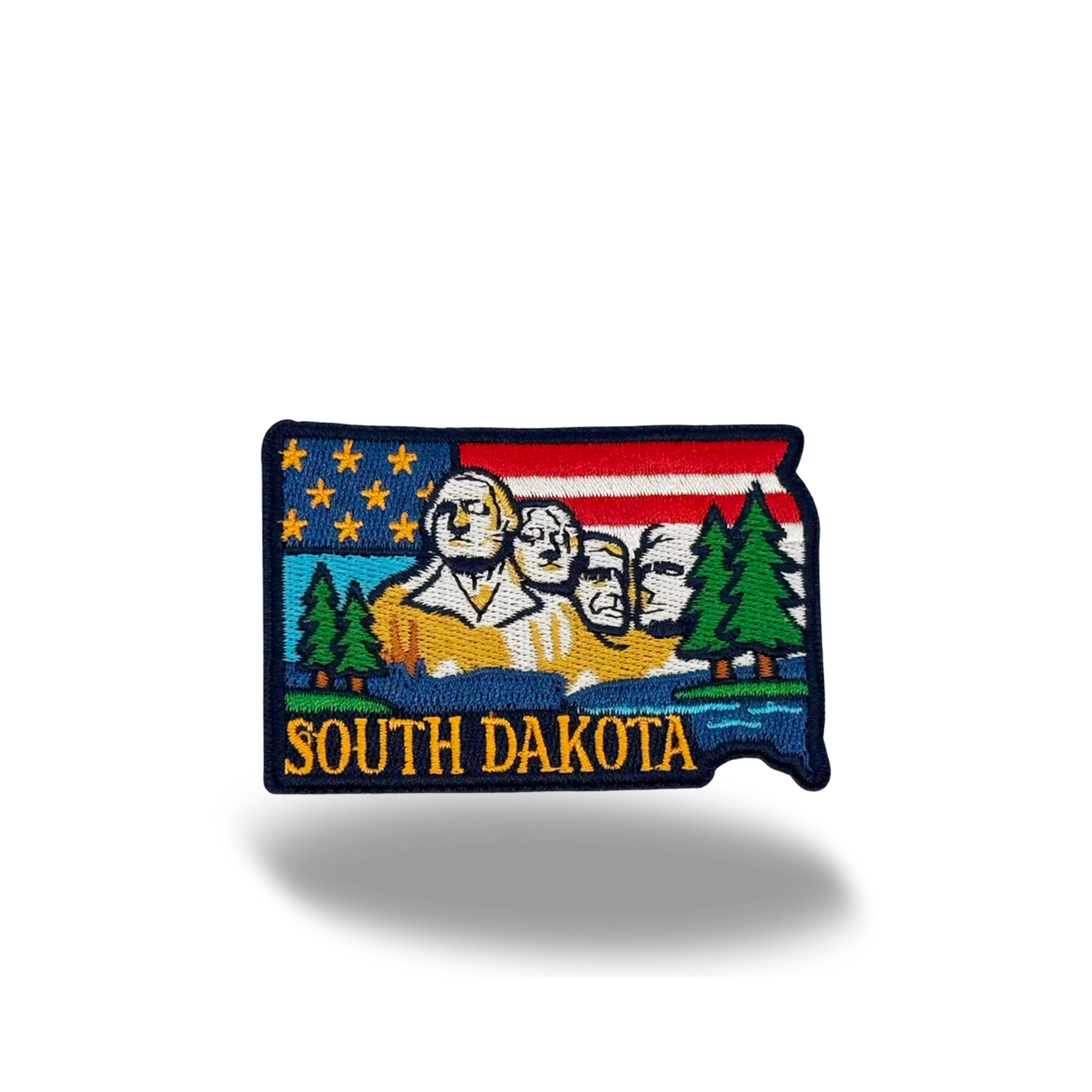 South Dakota Mount Rushmore Embroidered Patch Iron On State Souvenir Badge