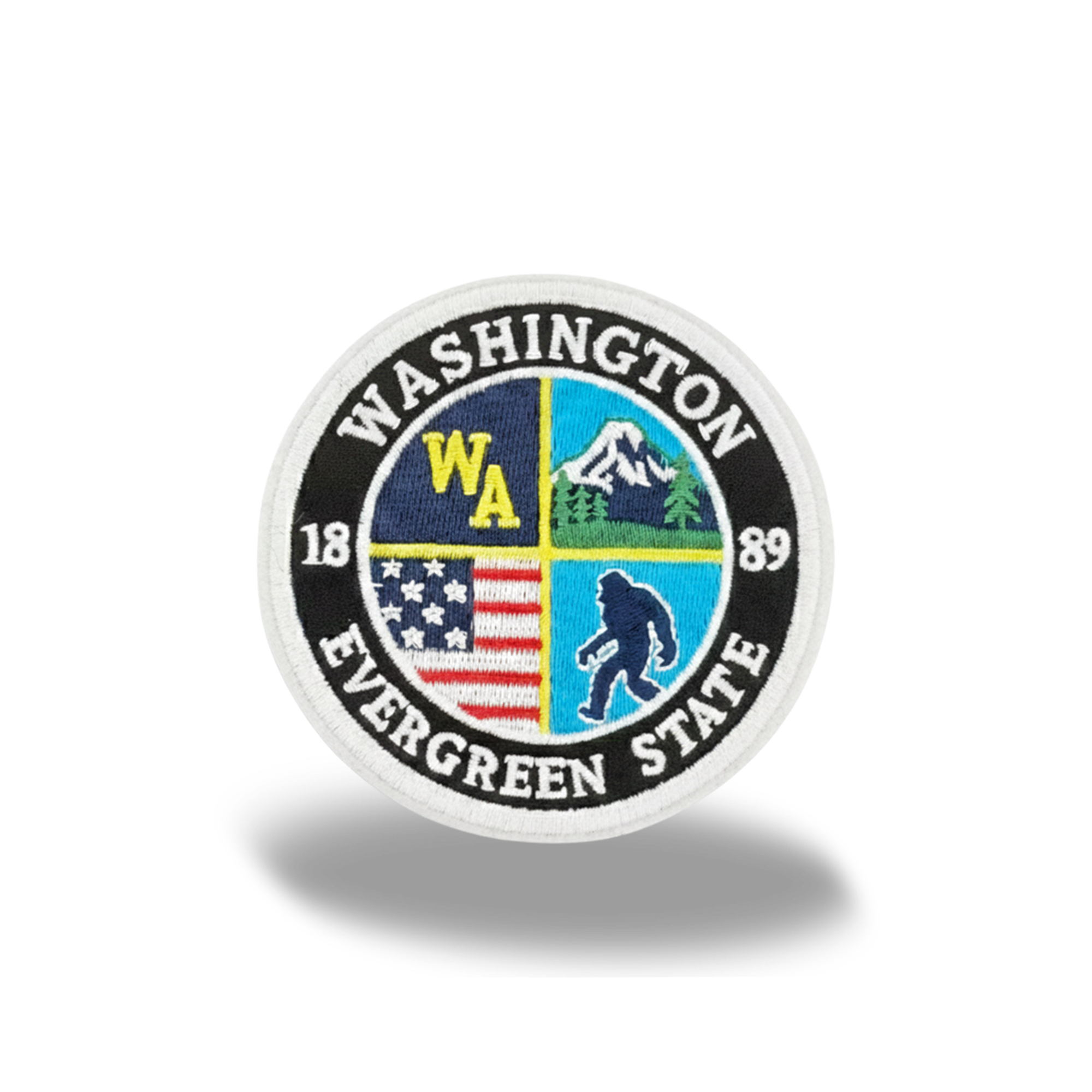 Washington Evergreen State Embroidered Patch Vintage State Badge Travel Souvenir