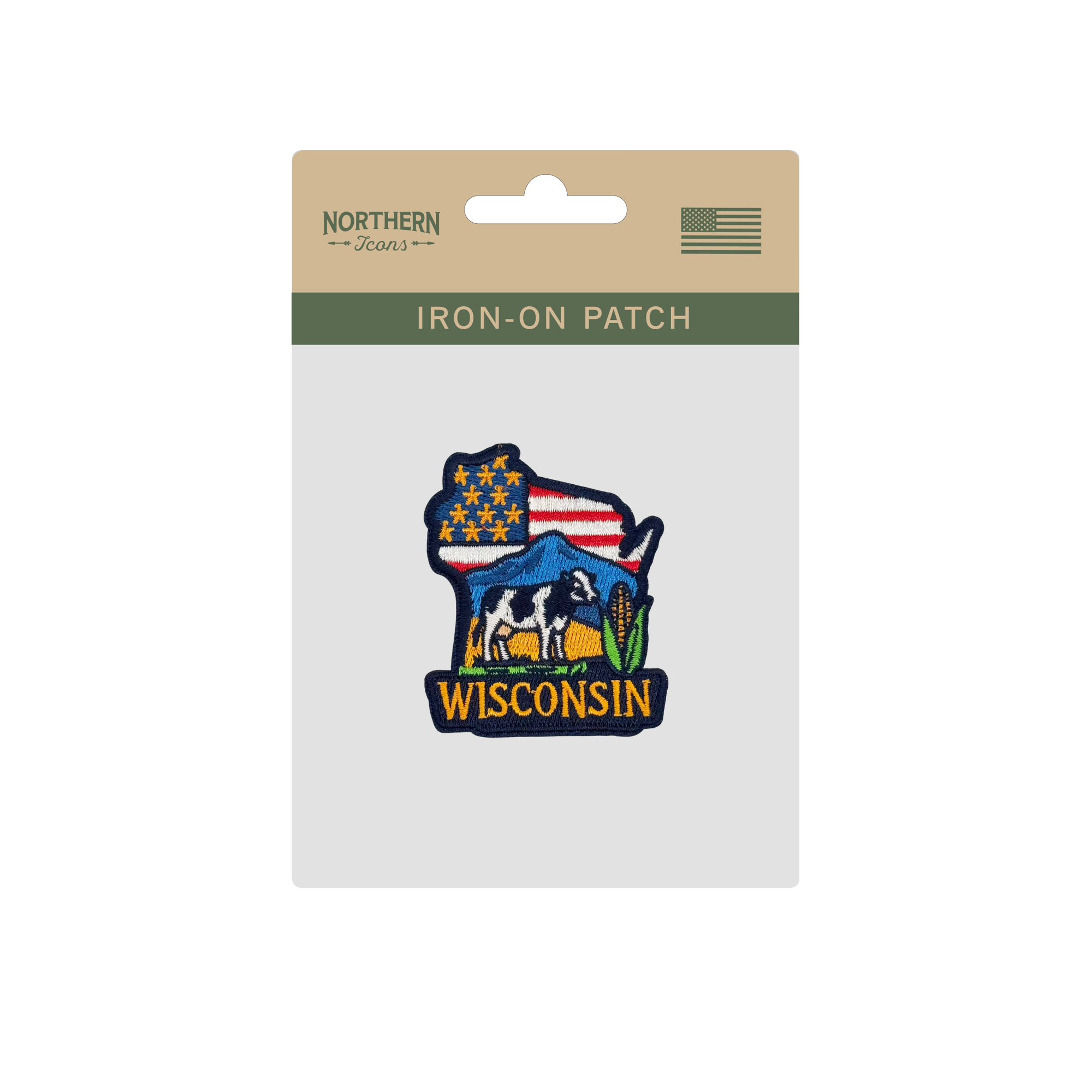 Wisconsin Dairy Cow Embroidered Patch Iron On State Souvenir Badge