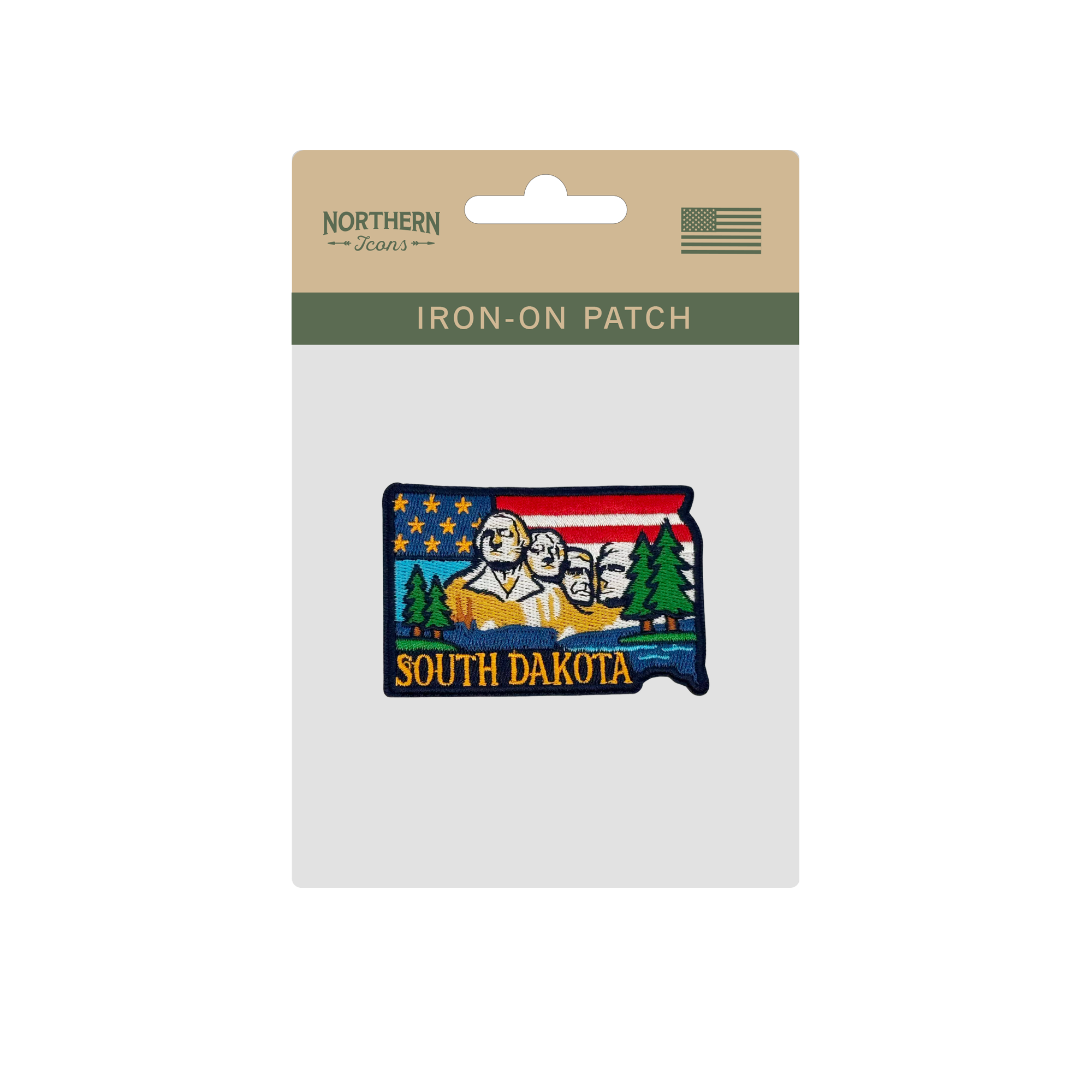South Dakota Featuring State Icons Low Profile Garment Wash Cotton Baseball Caps