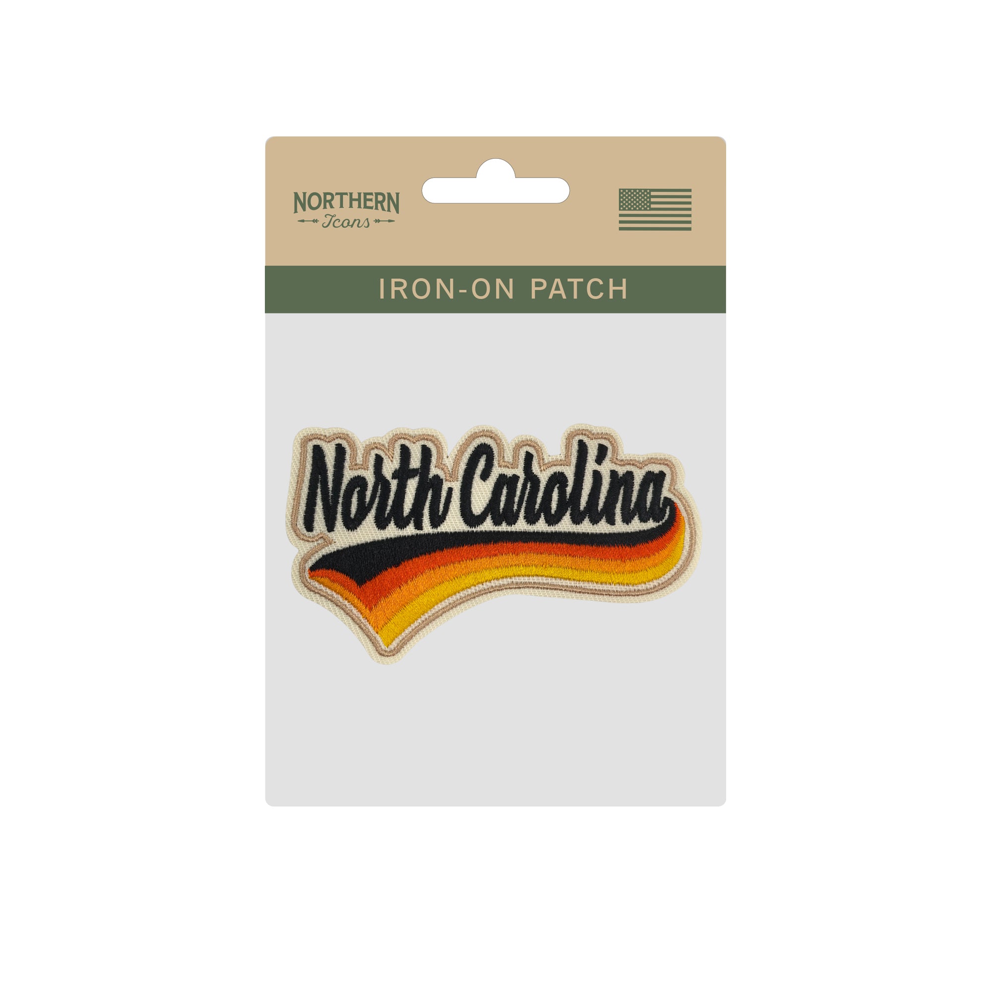 North Carolina State Vintage Iron-on Embroidered Patch | USA Travel Souvenir Patch for Hats, Jackets & Backpacks