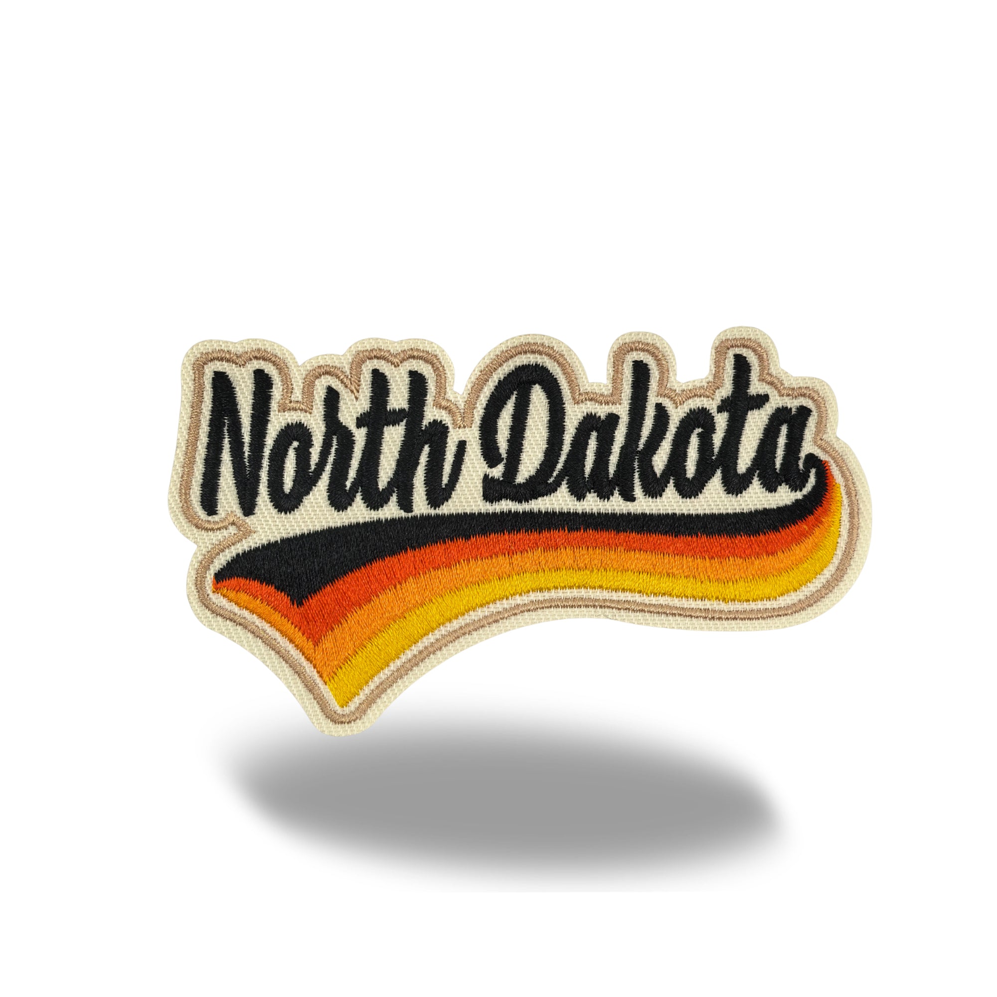 North Dakota State Vintage Iron-on Embroidered Patch | USA Travel Souvenir Patch for Hats, Jackets & Backpacks