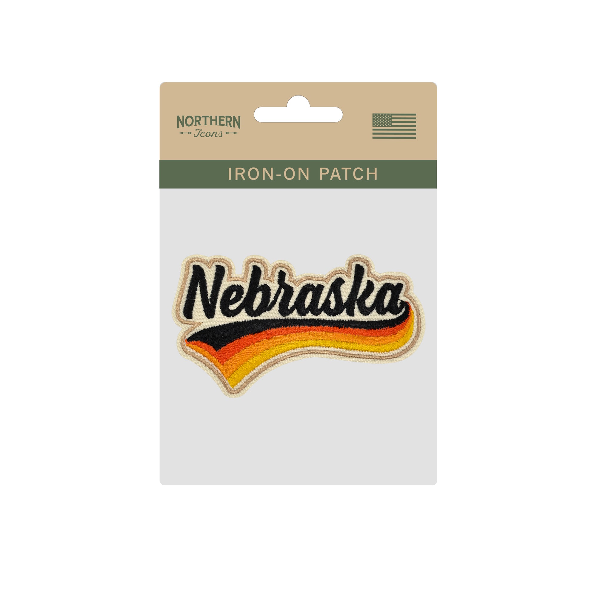 Nebraska State Vintage Iron-on Embroidered Patch | USA Travel Souvenir Patch for Hats, Jackets & Backpacks