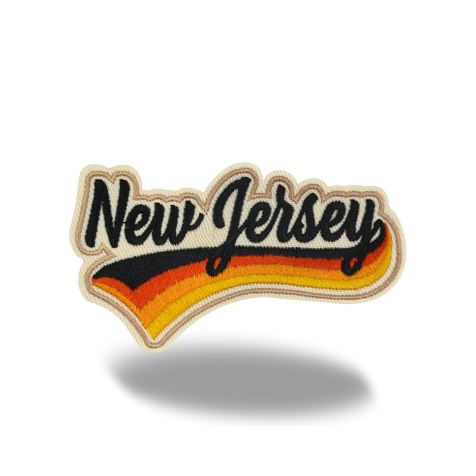 New Jersey Vintage Iron-on Embroidered Patch | USA State Travel Souvenir Patch for Hats, Jackets & Backpacks
