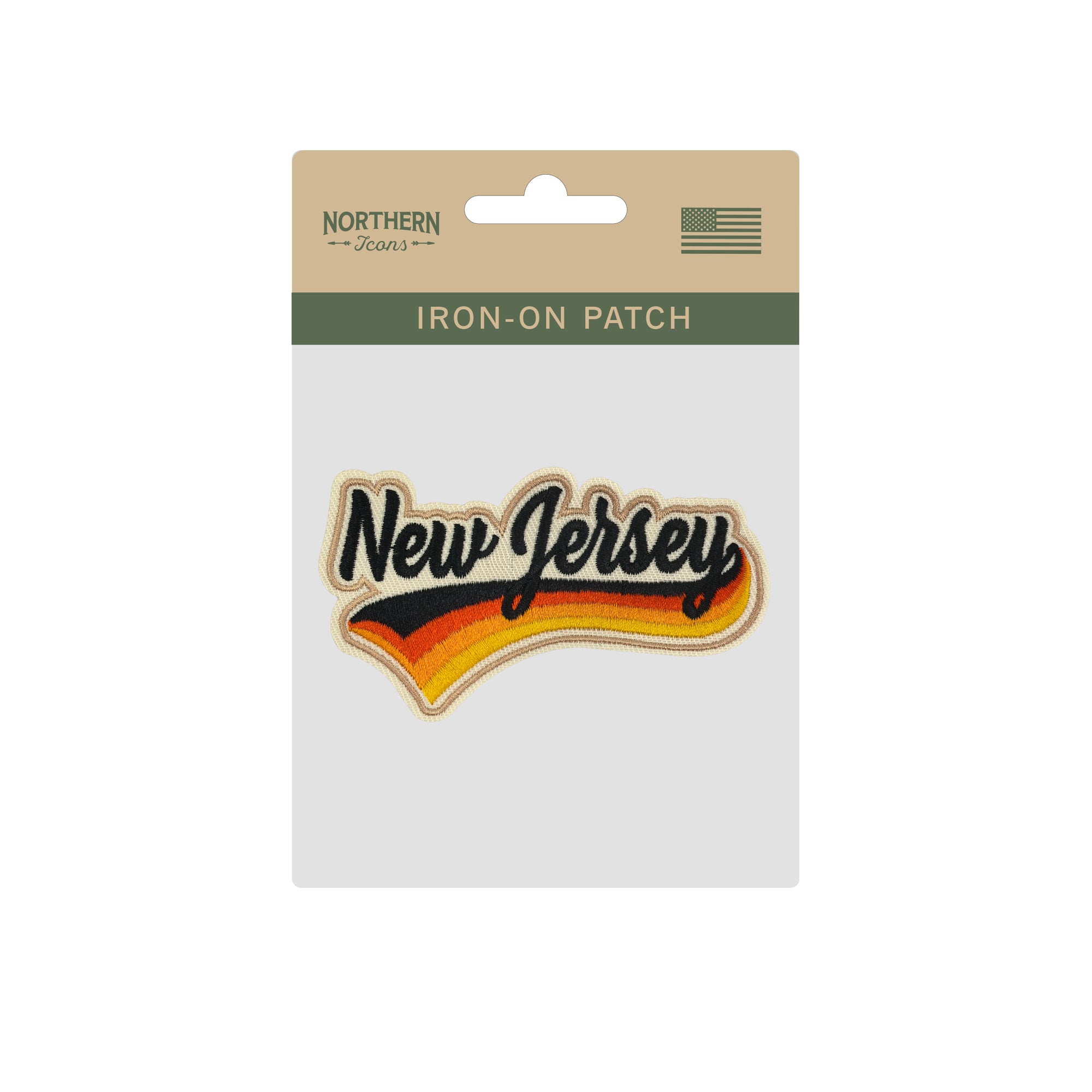 New Jersey Vintage Iron-on Embroidered Patch | USA State Travel Souvenir Patch for Hats, Jackets & Backpacks