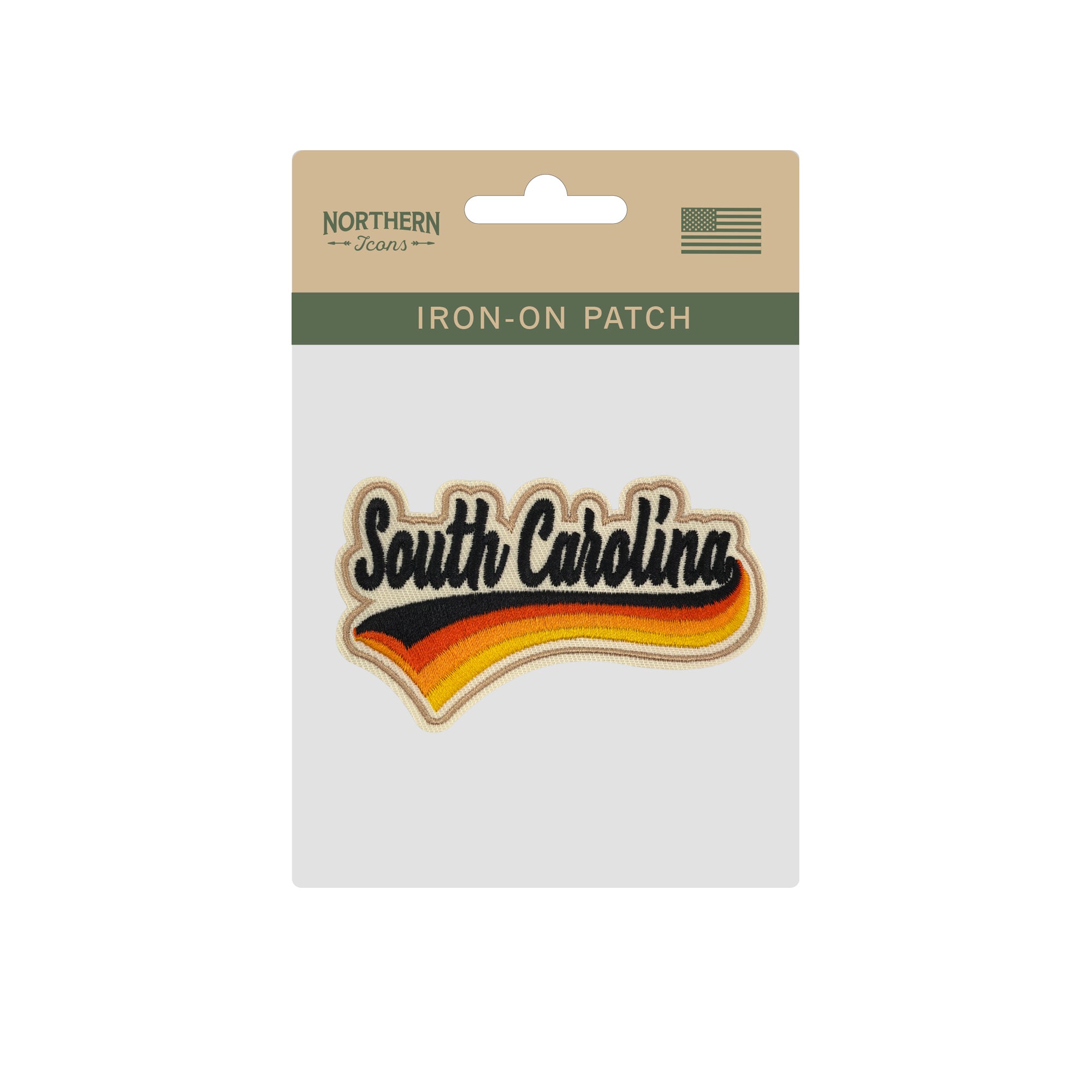 South Carolina Heritage Iron-on Embroidered Patch | USA State Travel Souvenir Patch for Hats, Jackets & Backpacks