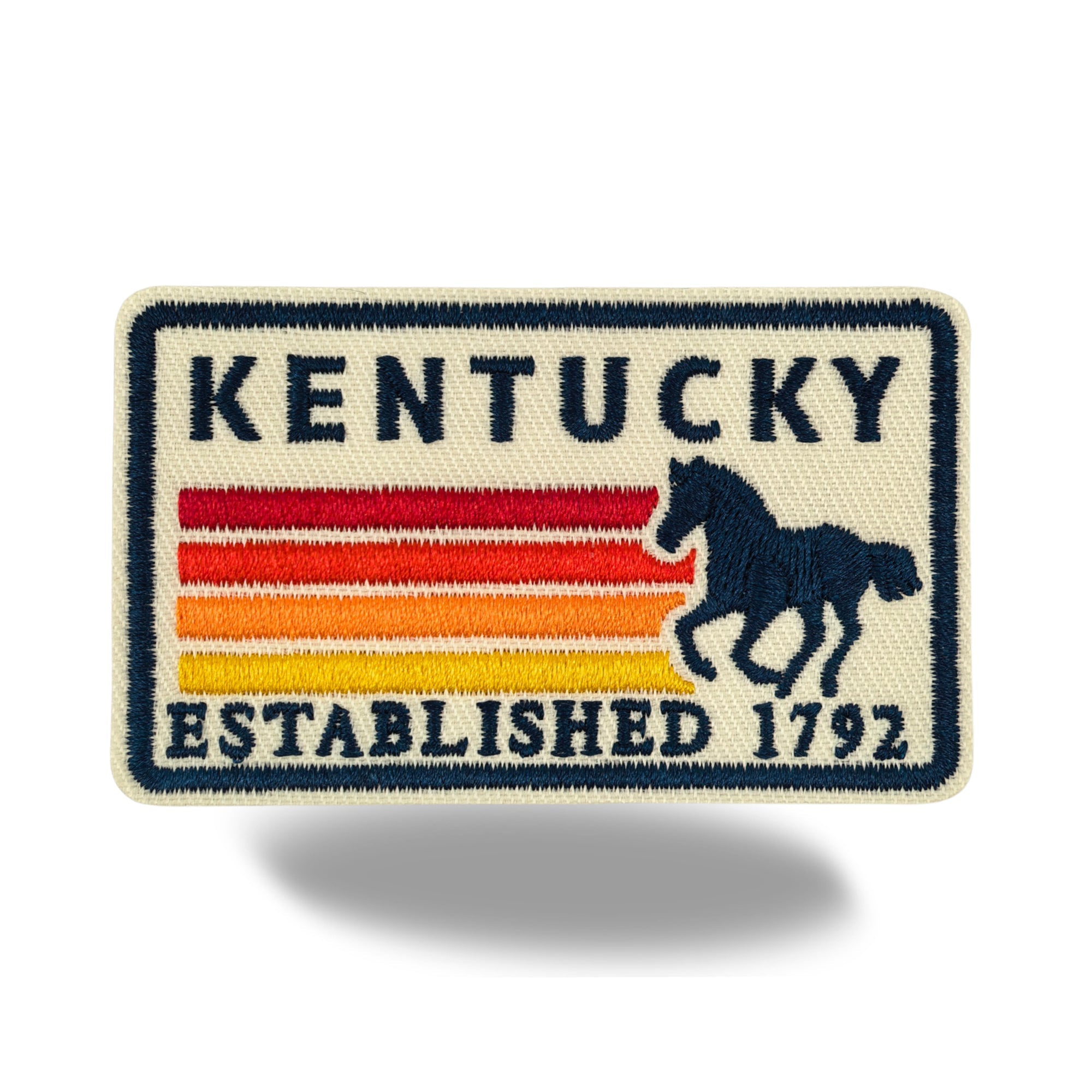 Kentucky Horse Embroidered Iron-On Patch ¨C Vintage State Souvenir Patch