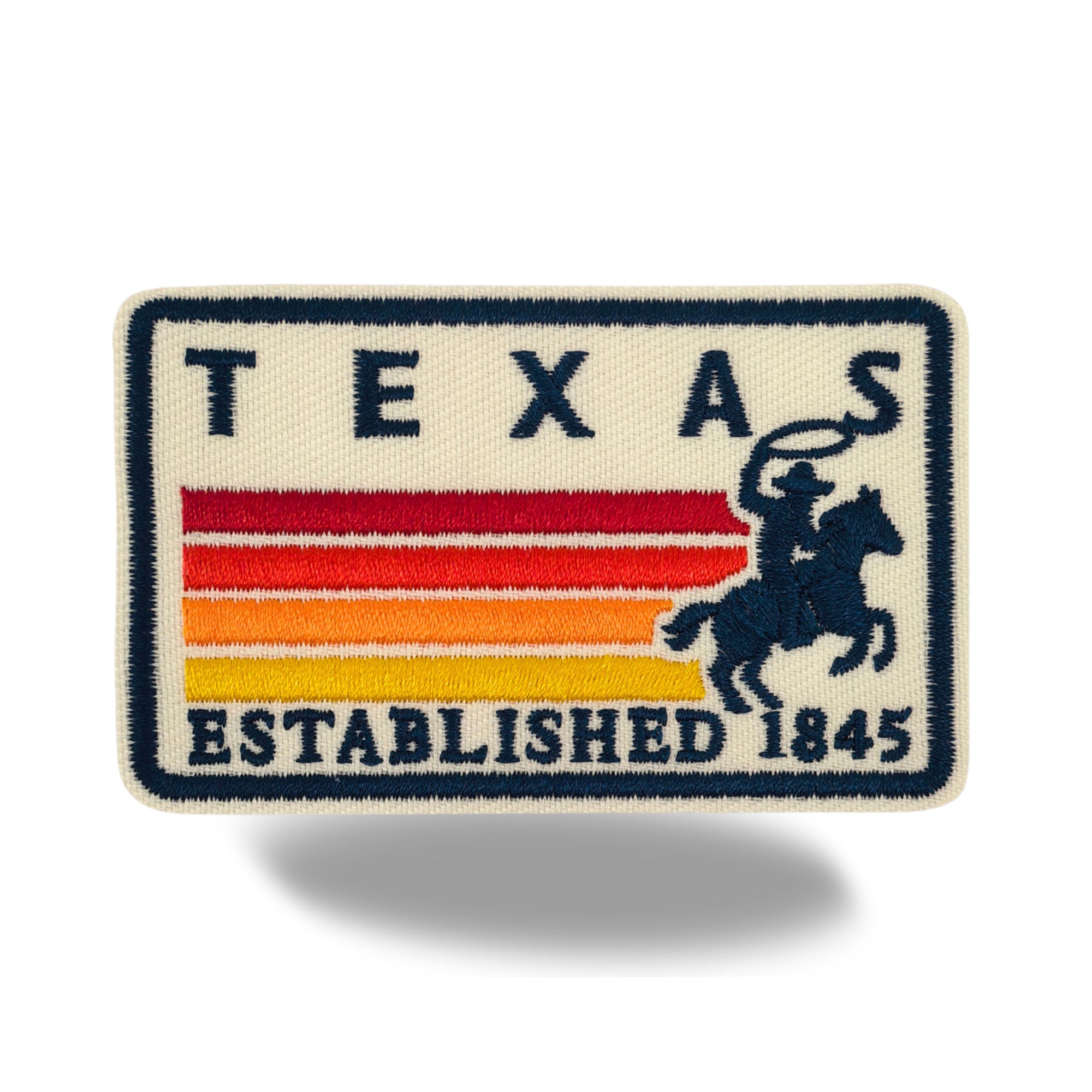 Texas Cowboy Embroidered Iron-On Patch ¨C Vintage State Souvenir Patch