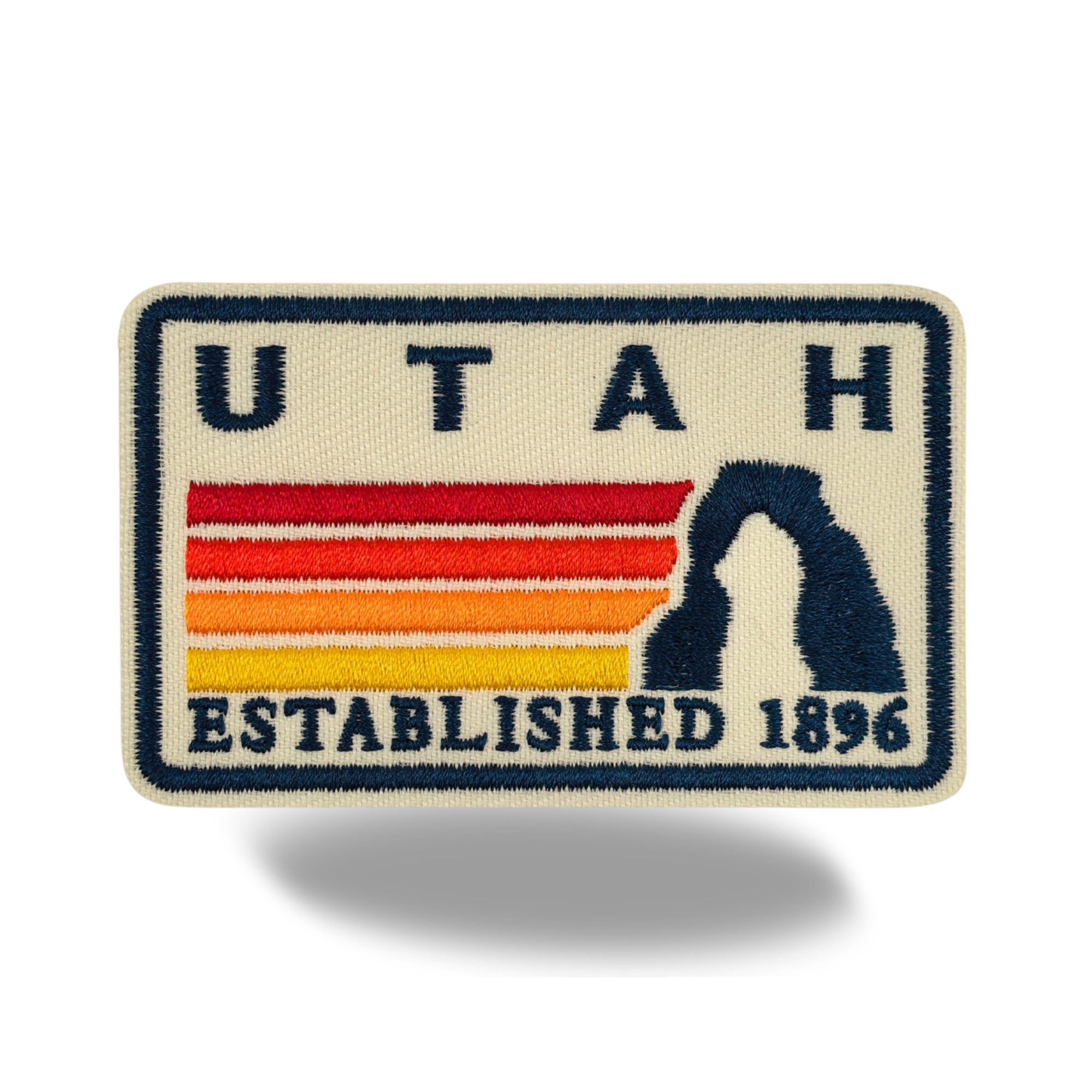 Utah Delicate Arch Embroidered Iron-On Patch ¨C Vintage State Souvenir Travel Patch