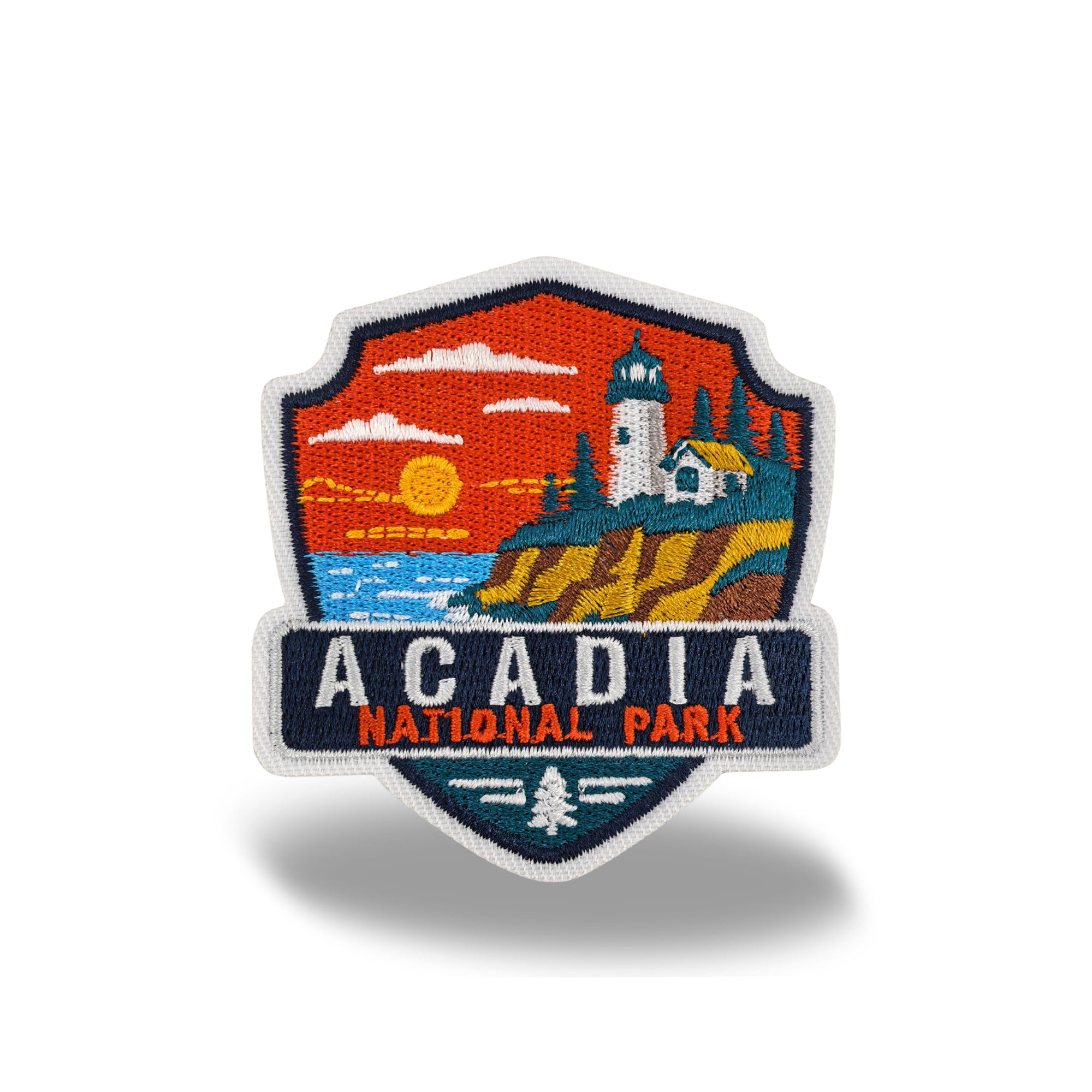 Acadia National Park Iron-on Embroidered Patch | Maine Travel Souvenir Patch for Hats, Jackets & Backpacks