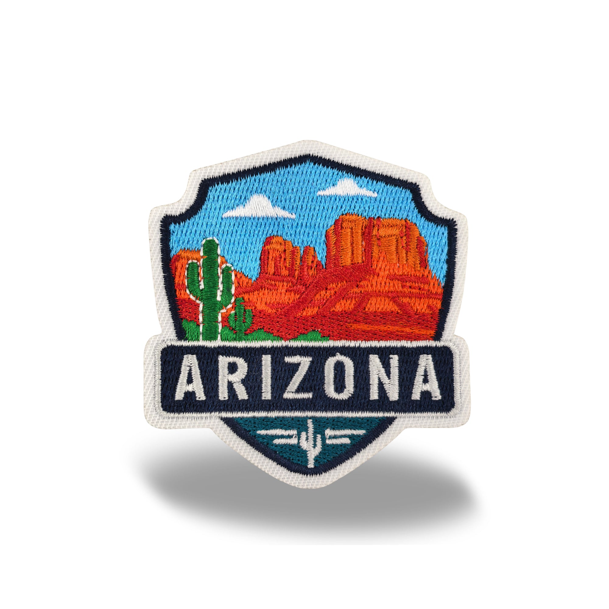 Arizona Desert Iron-on Embroidered Patch | Southwest Travel Souvenir Patch for Hats, Jackets & Backpacks