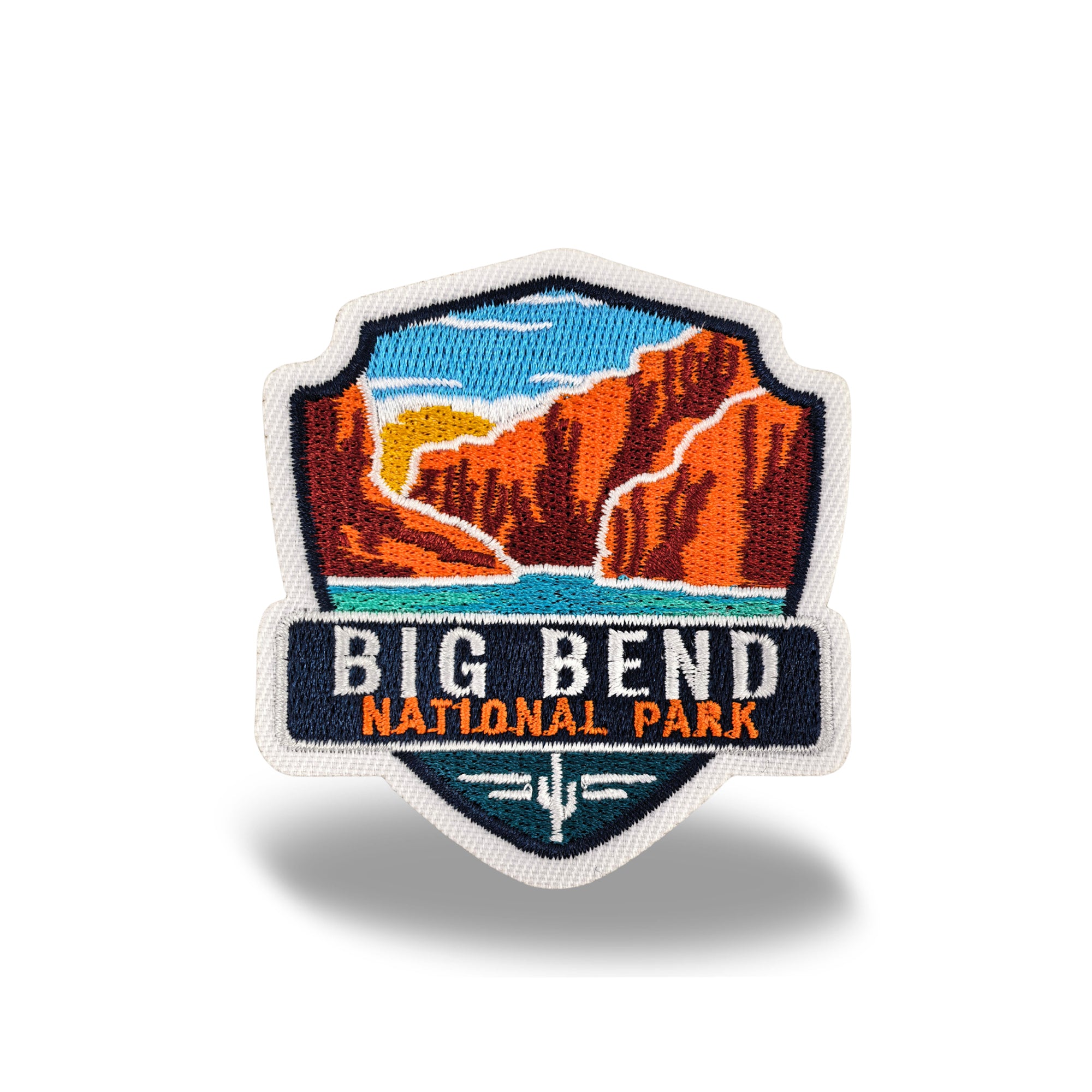 Big Bend National Park Iron-on Embroidered Patch | Texas Desert Travel Souvenir Patch for Hats, Jackets & Backpacks