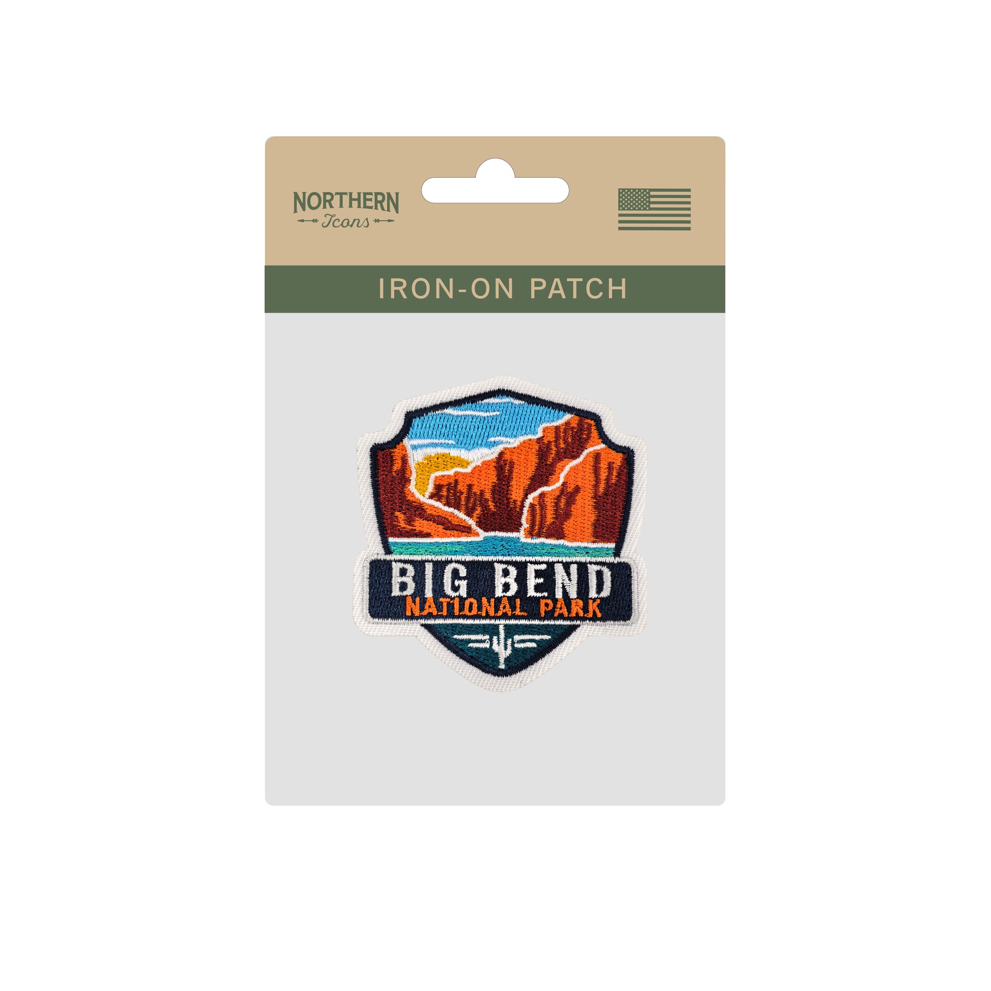 Big Bend National Park Iron-on Embroidered Patch | Texas Desert Travel Souvenir Patch for Hats, Jackets & Backpacks