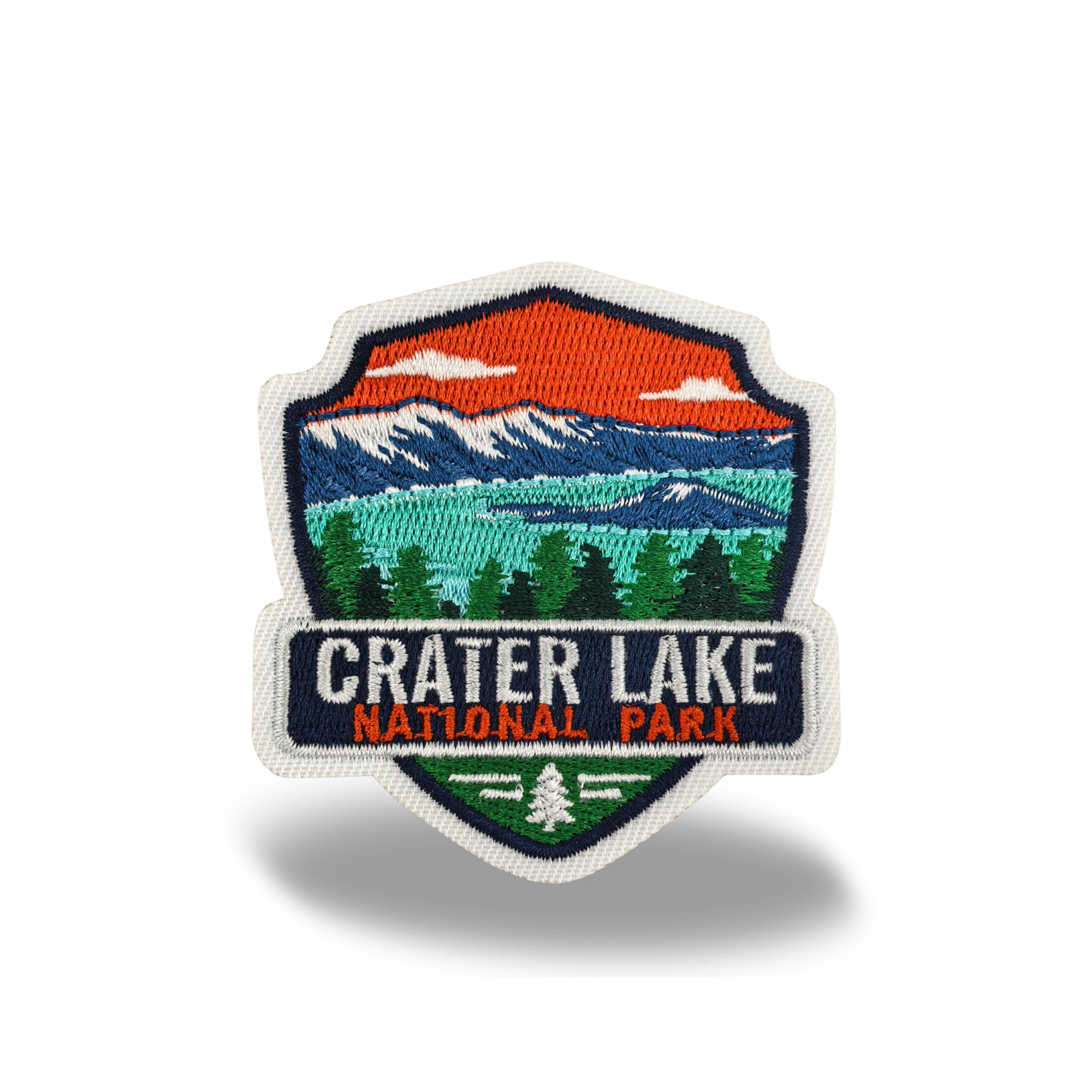 Crater Lake National Park Iron-on Embroidered Patch | Oregon Travel Souvenir Patch for Hats, Jackets & Backpacks
