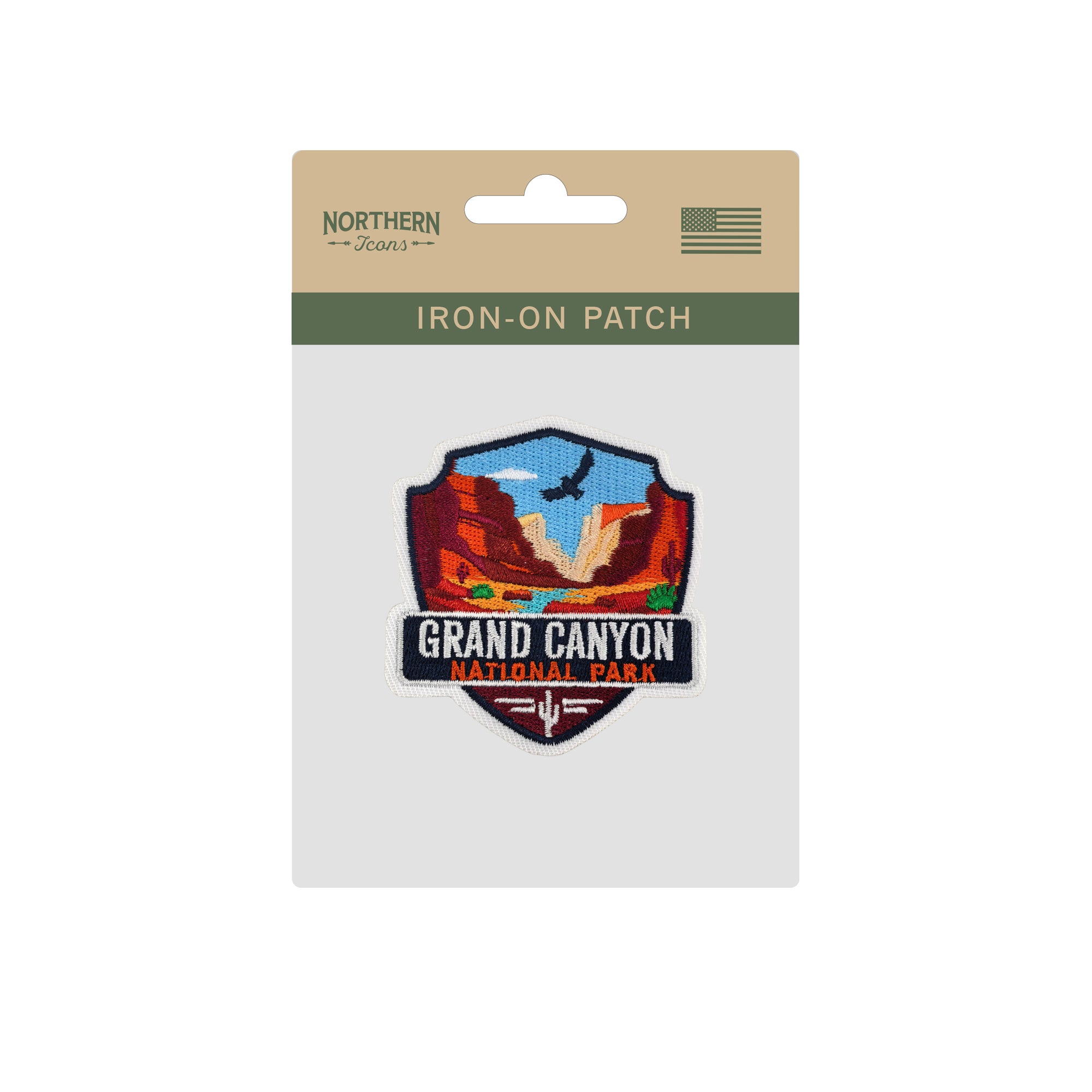 Grand Canyon National Park Iron-on Embroidered Patch | Arizona Travel Souvenir Patch for Hats, Jackets & Backpacks