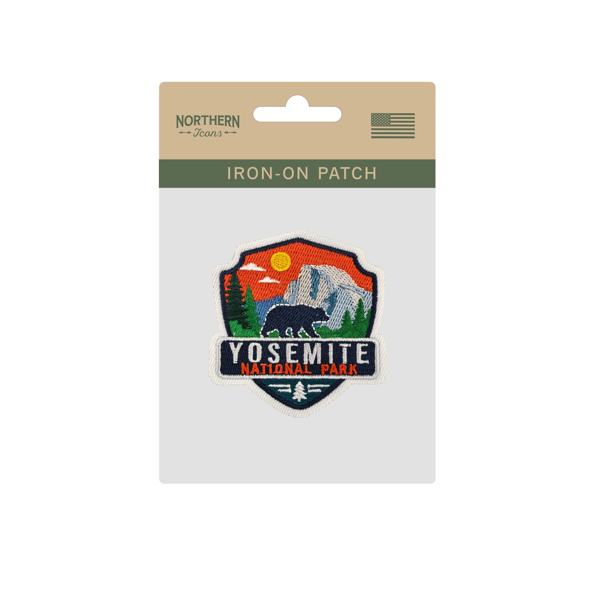 Yosemite National Park Embroidered Iron-on Patch | California Travel Souvenir Patch for Hats, Jackets & Backpacks