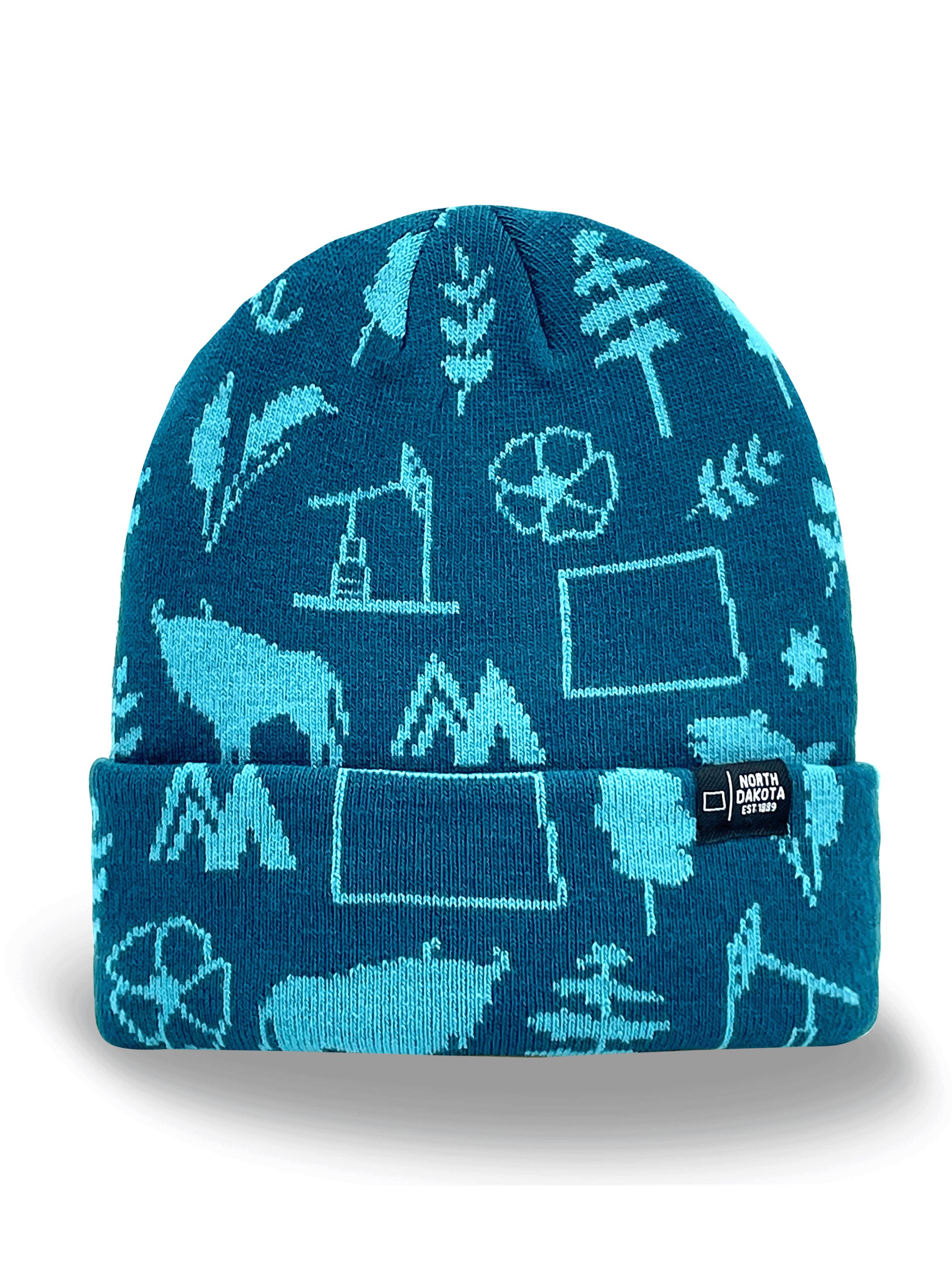 North Dakota Icons Knit Beanie