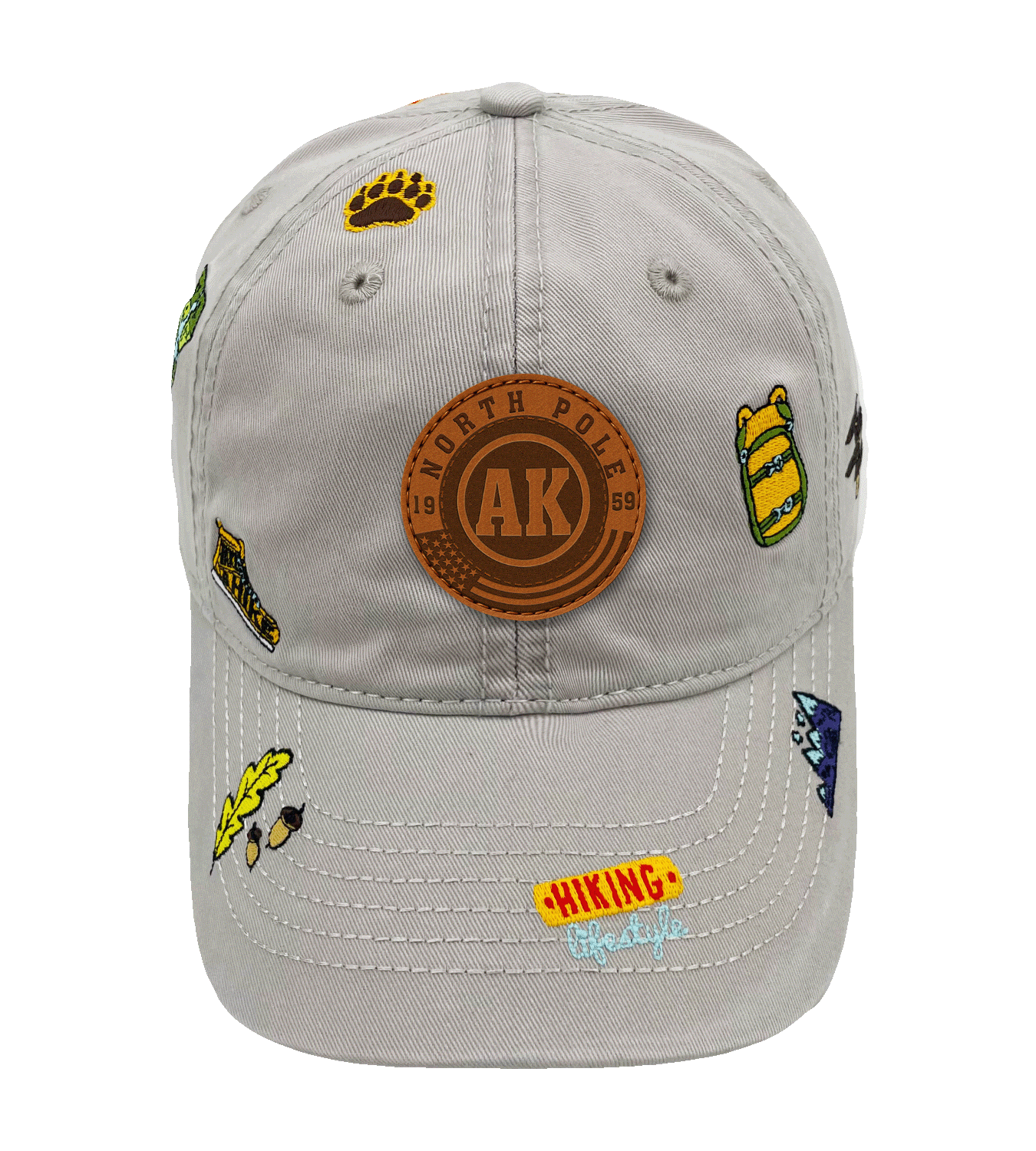 Alaska Hiking Adventure Embroidered Baseball Cap ¨C North Pole Outdoor Explorer Hat