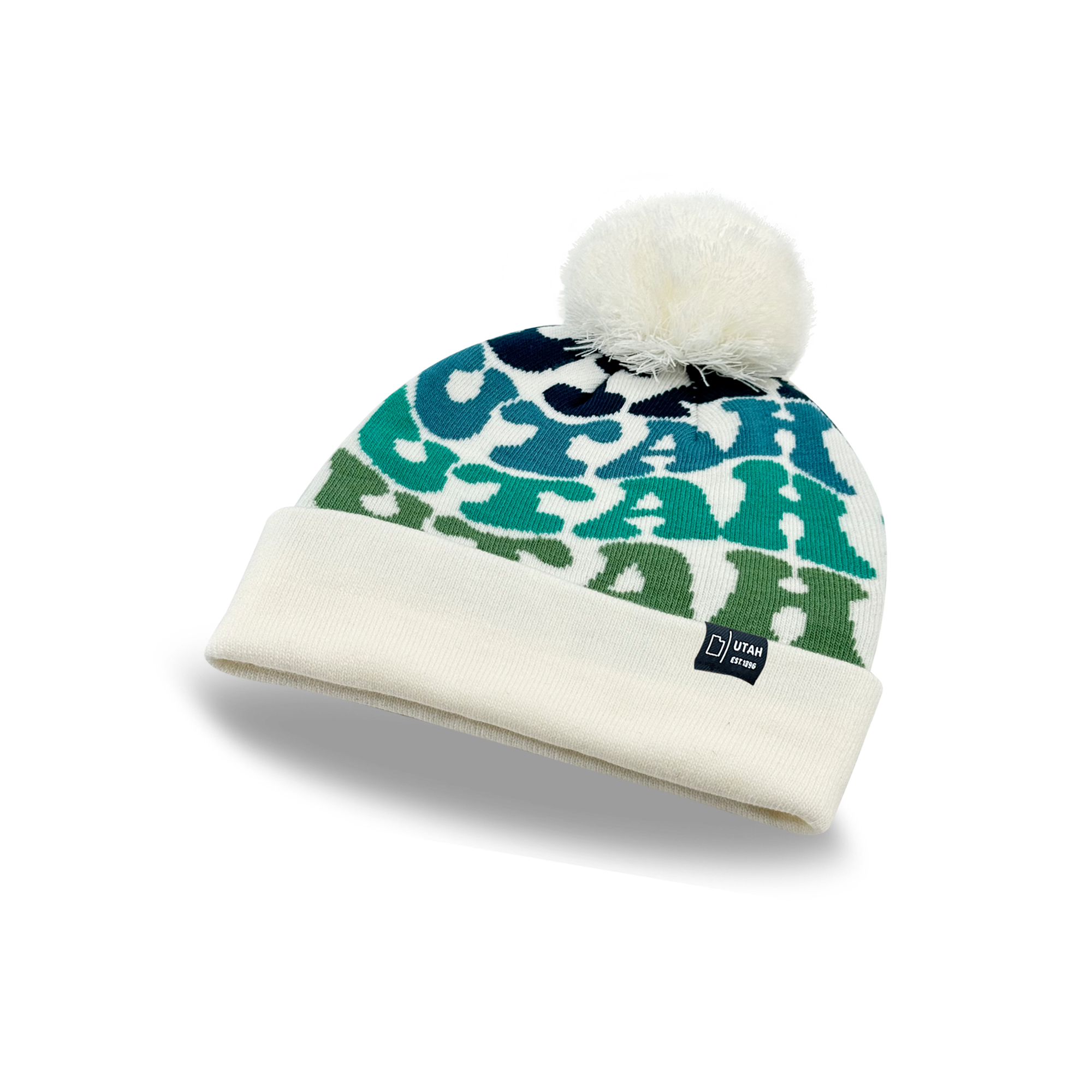 UTAH Colorful Knit Pom Pom Beanie - Retro Winter Warm Hat
