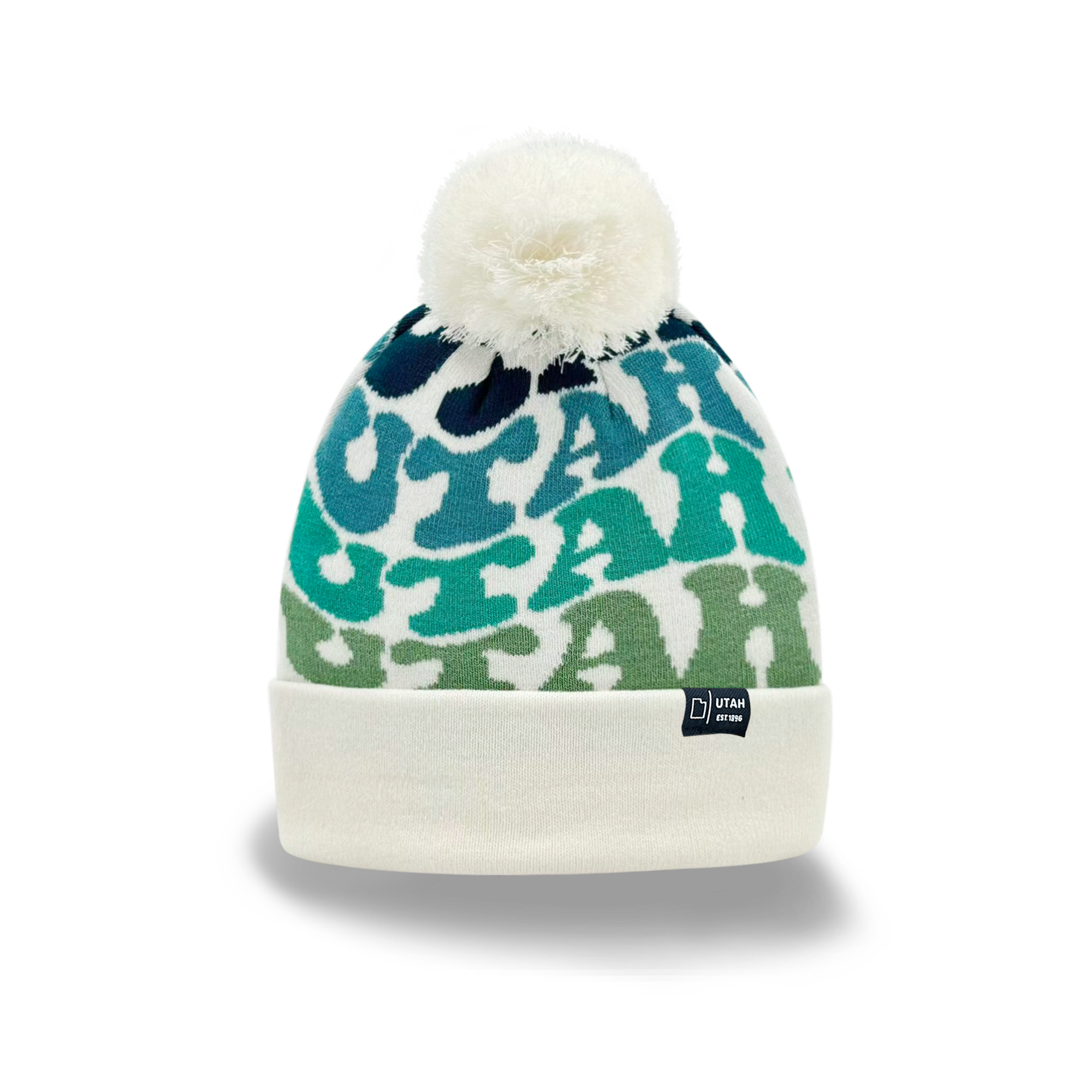 UTAH Colorful Knit Pom Pom Beanie - Retro Winter Warm Hat